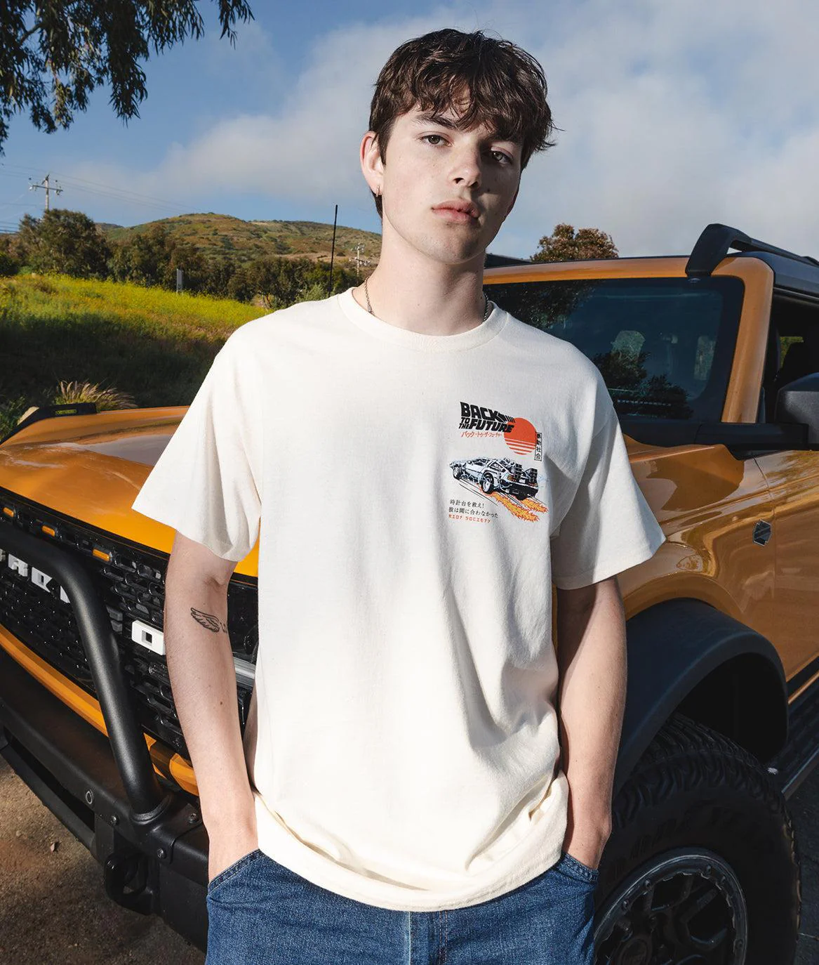 Back to the Future Kanji Mens T-Shirt