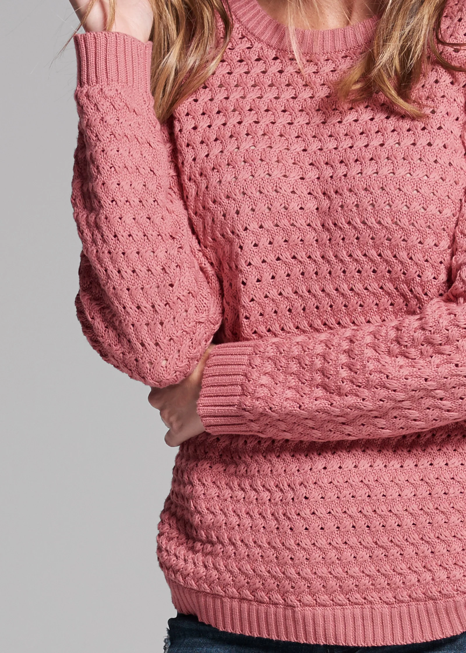 Button detail sweater - Pink