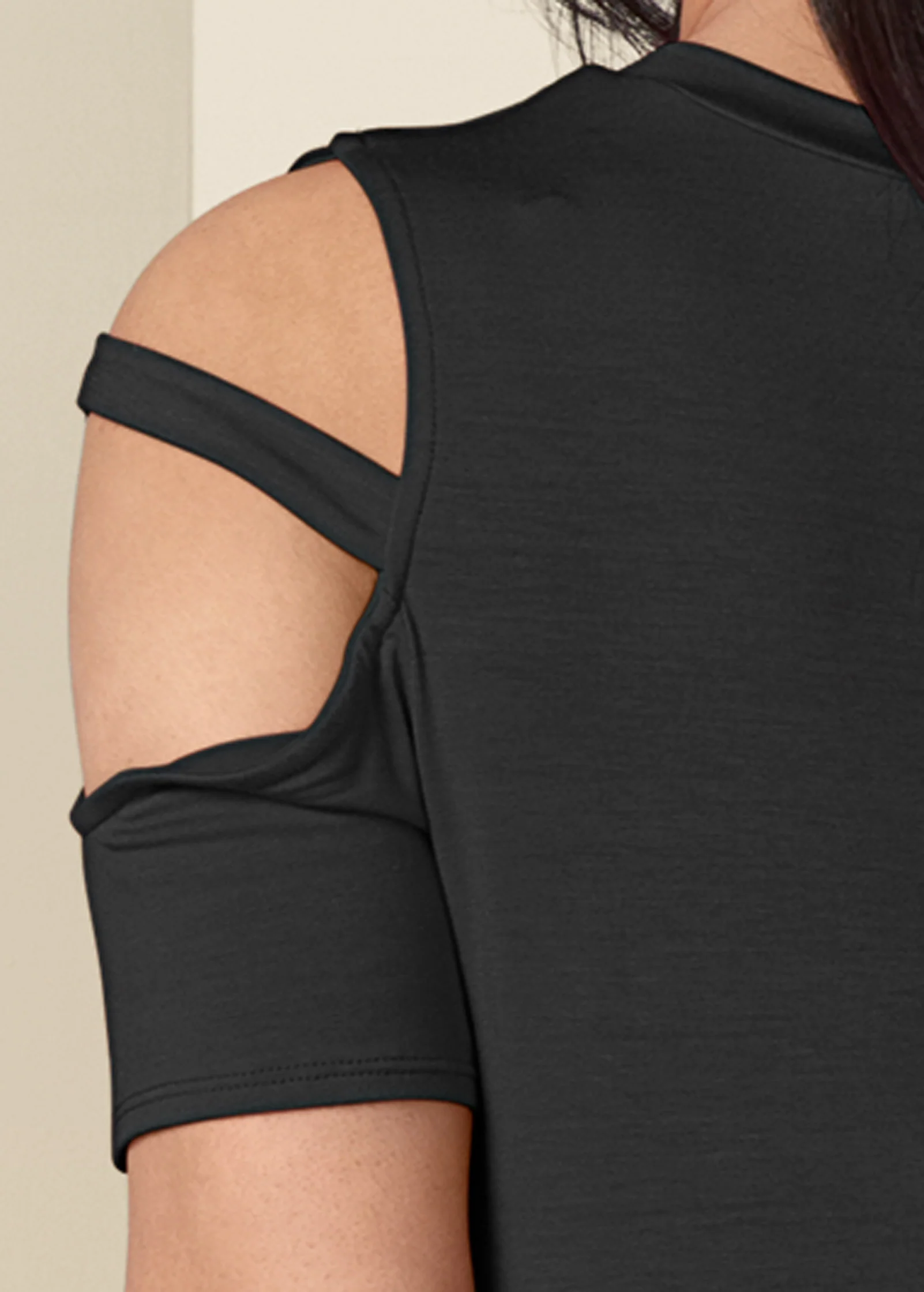 Twisted knot detail top - Black