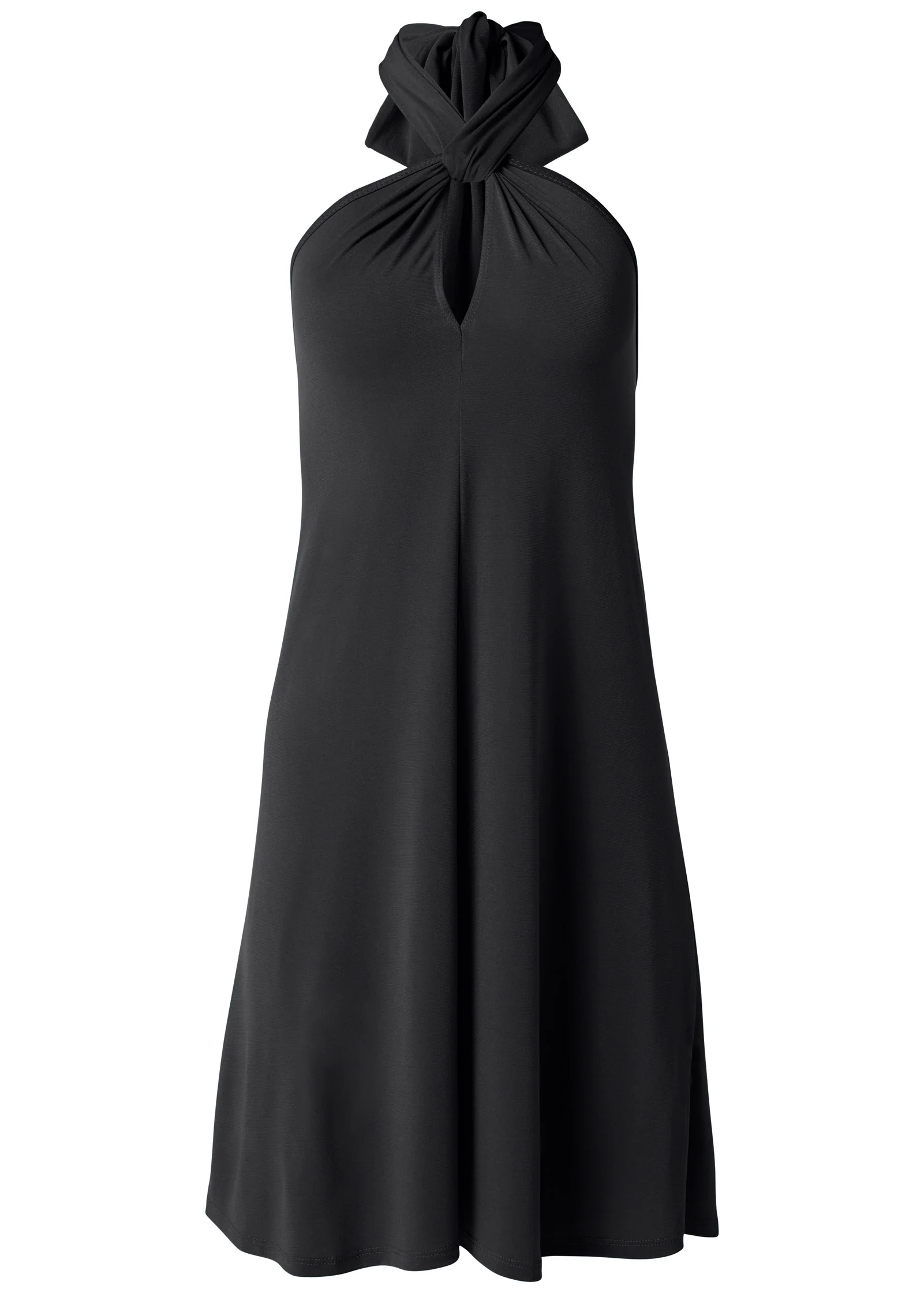 Halter Tie Dress - Black