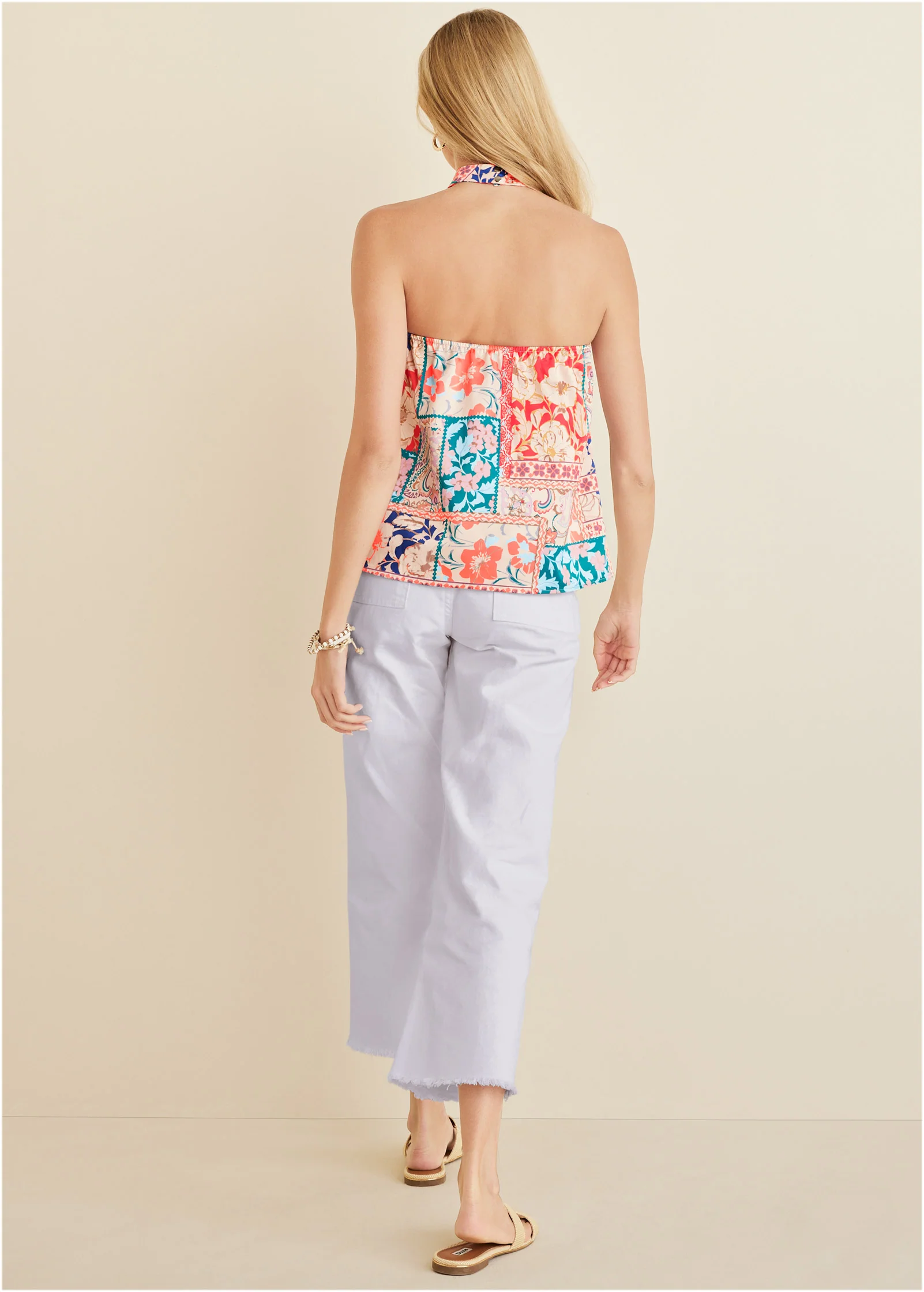 Printed halter top - Venetian Patchwork