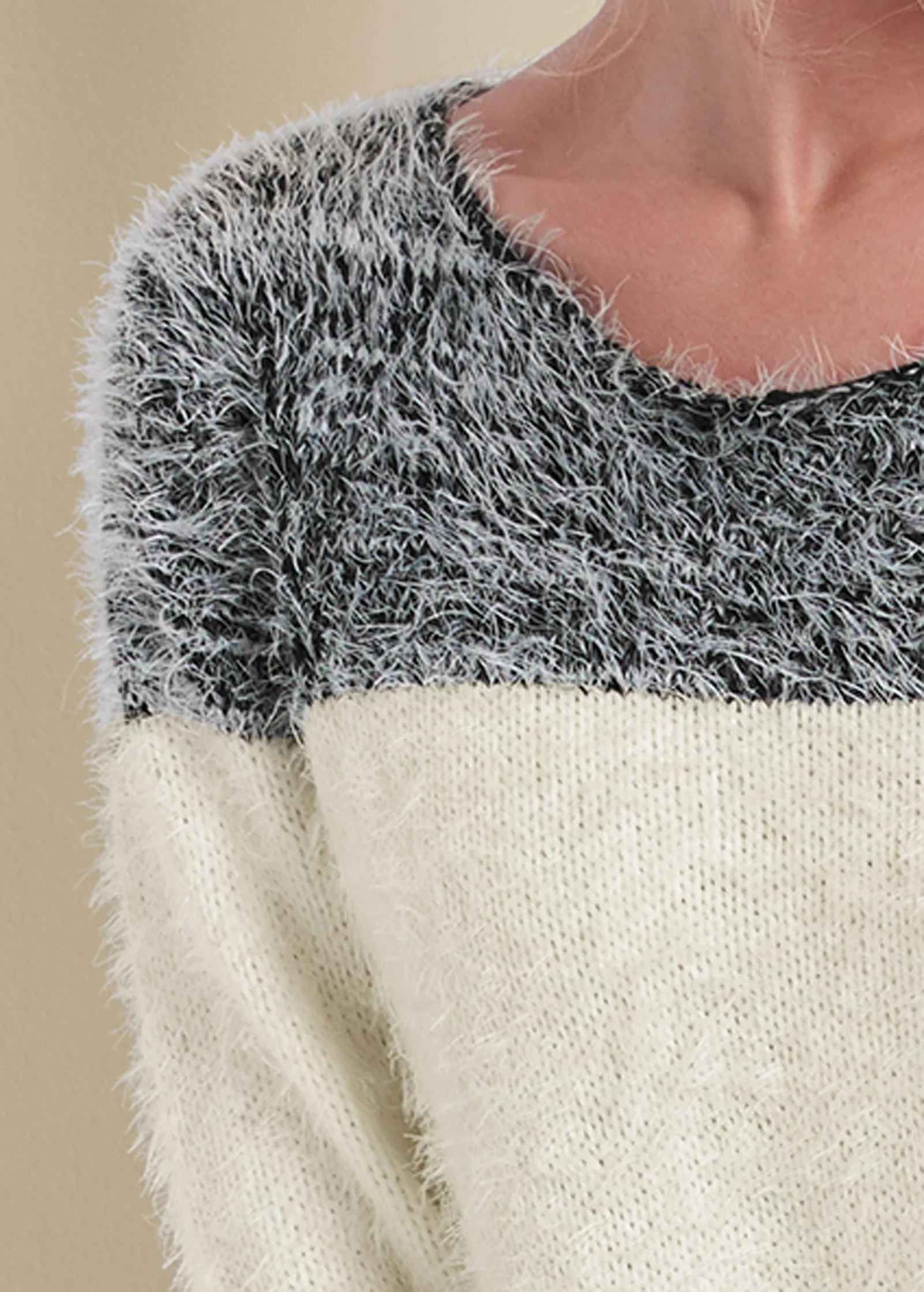 Striped cozy sweater - Black Multi