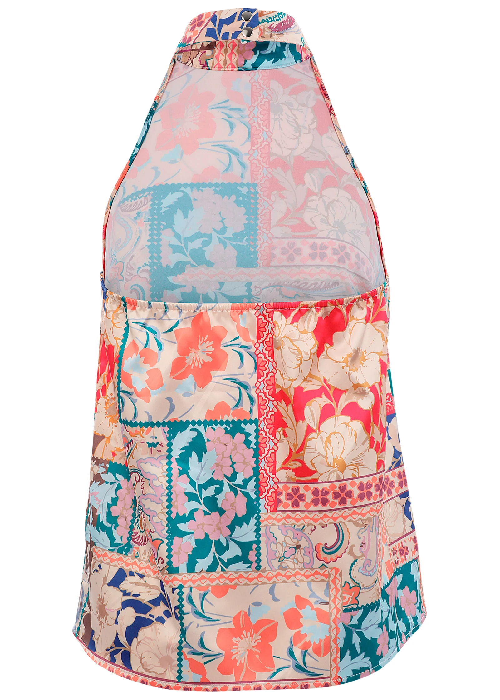 Printed halter top - Venetian Patchwork