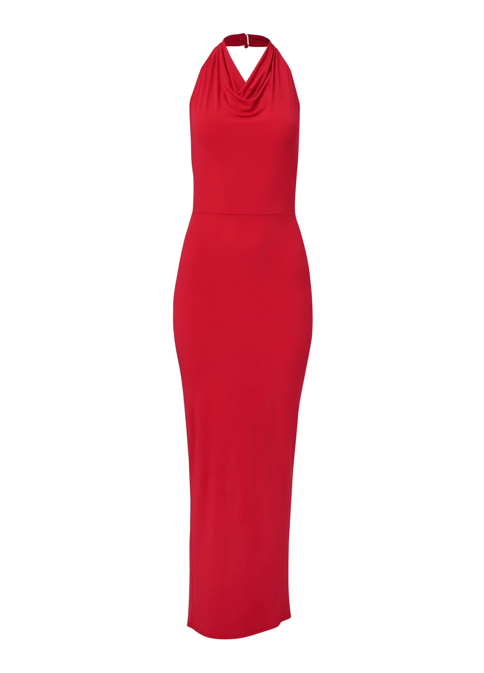 Open back cowl maxi dress - Red