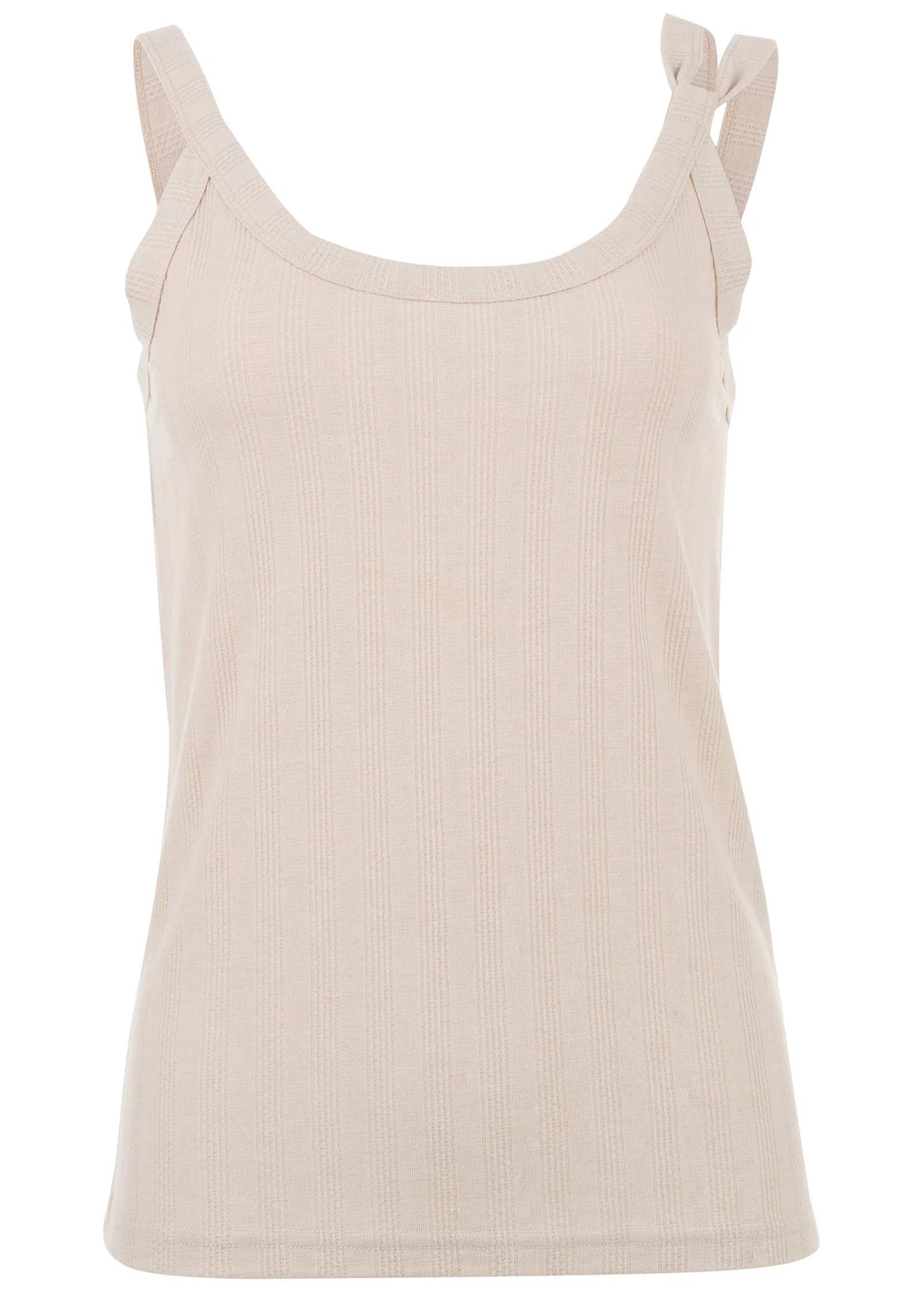 2-pack strappy tank - Coral & Tan