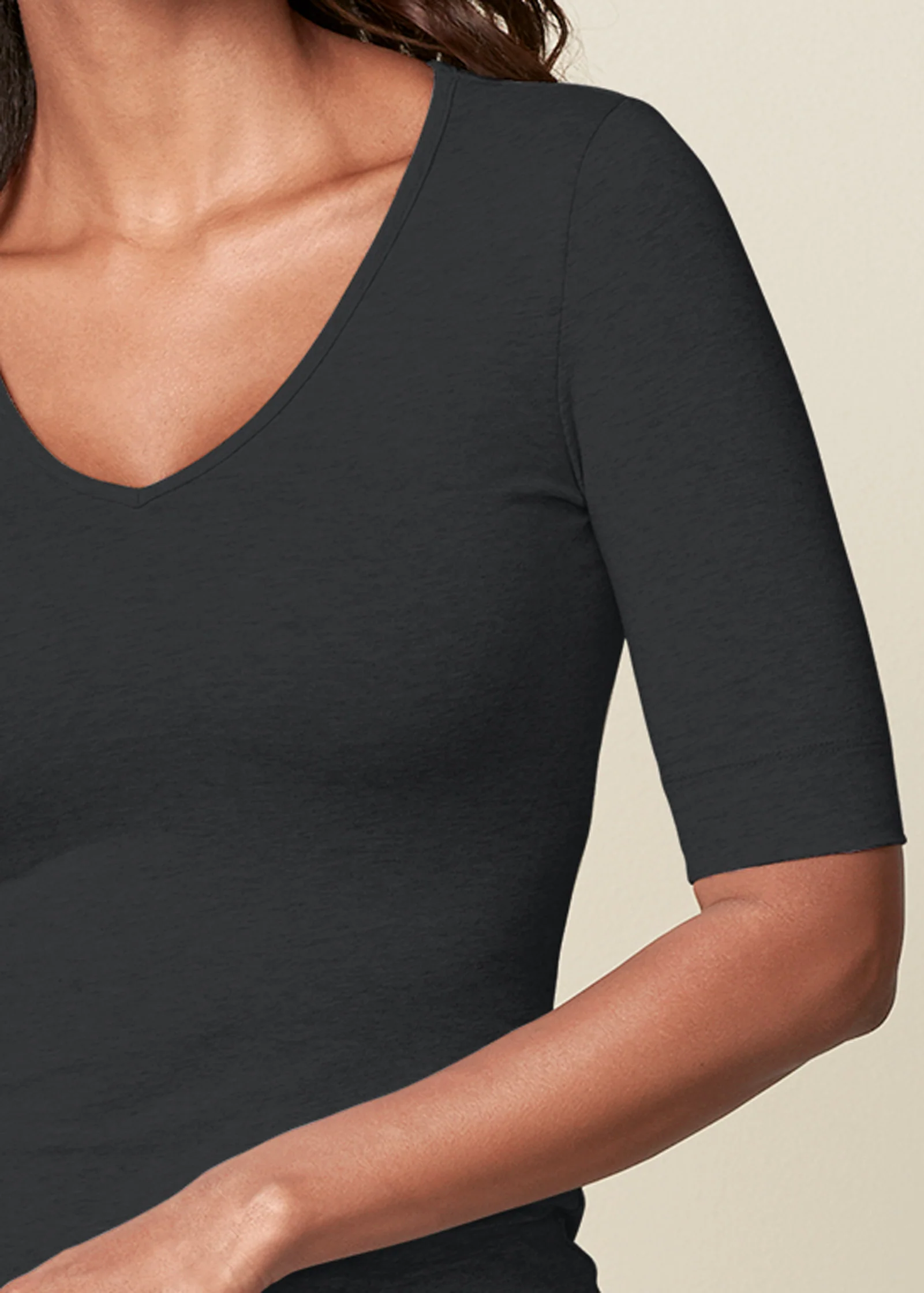 Long and lean tee - Black