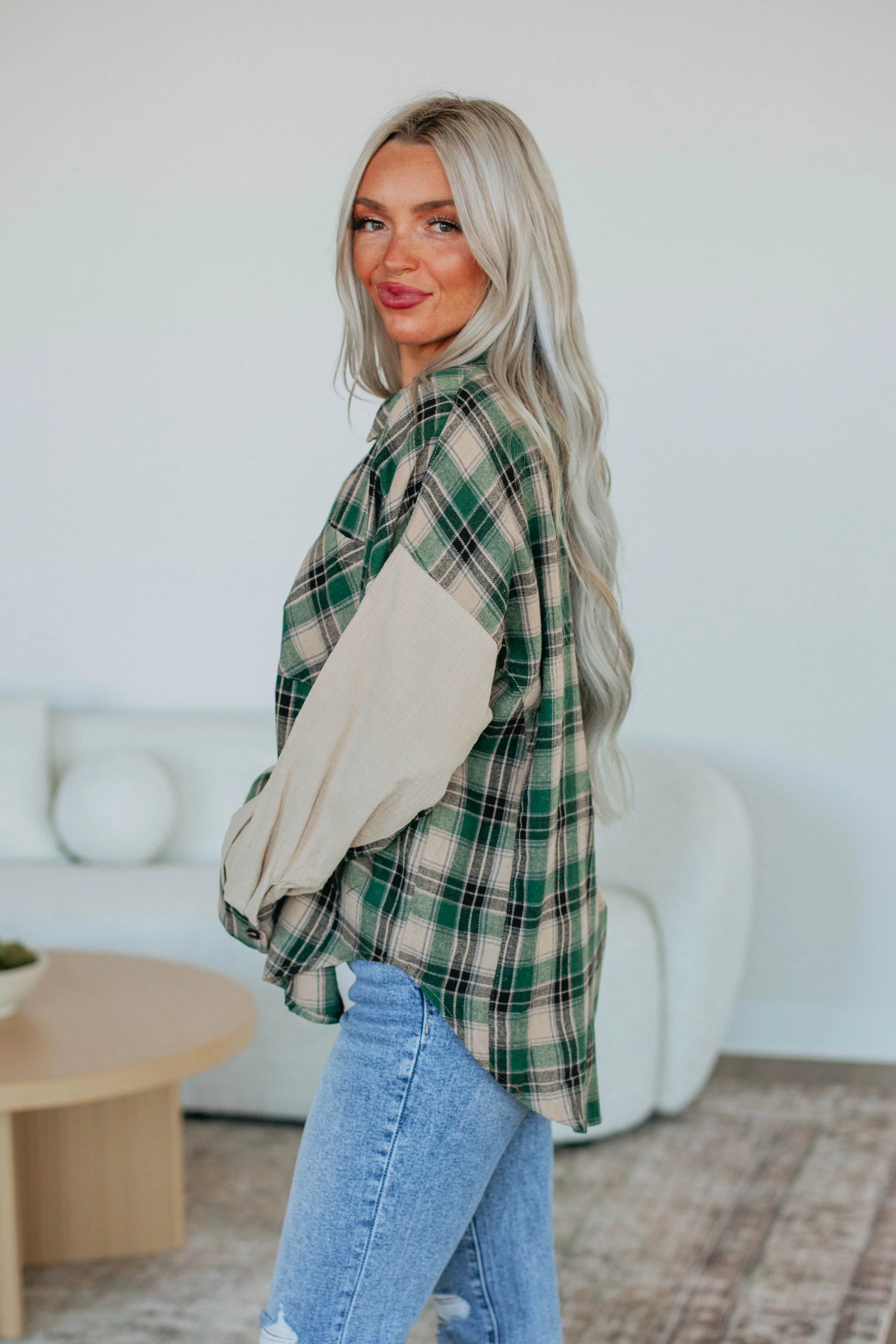 Tanner Flannel Top - Pine Mix