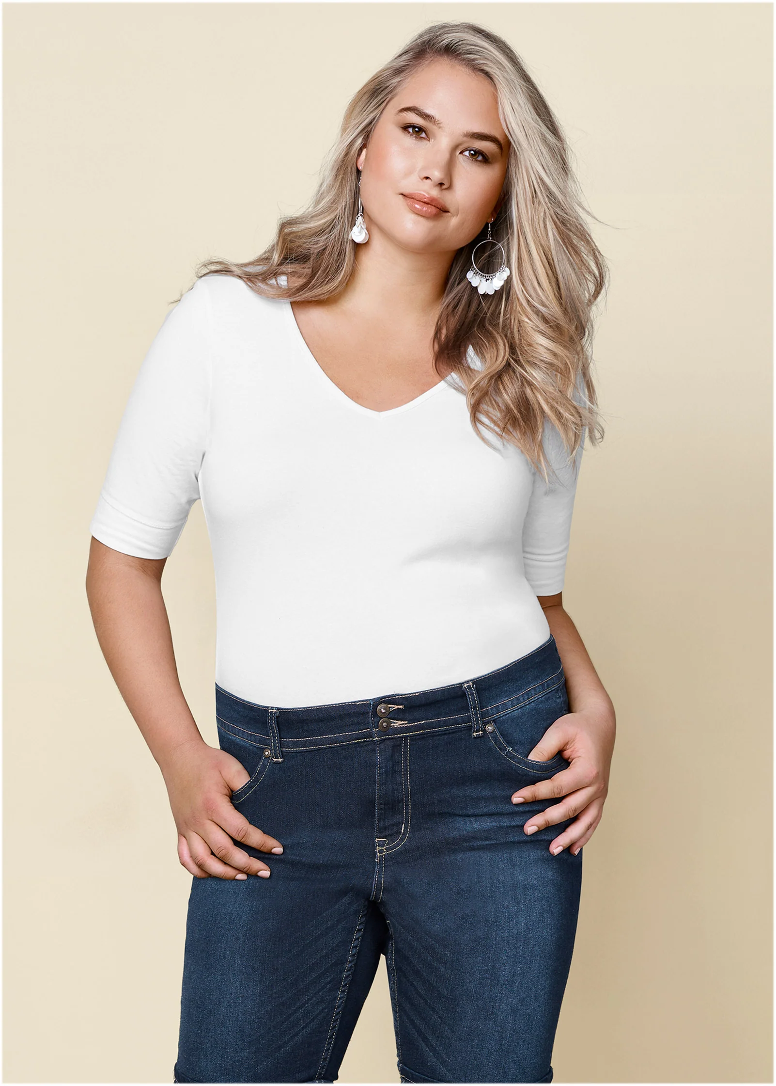 Long and lean tee - White