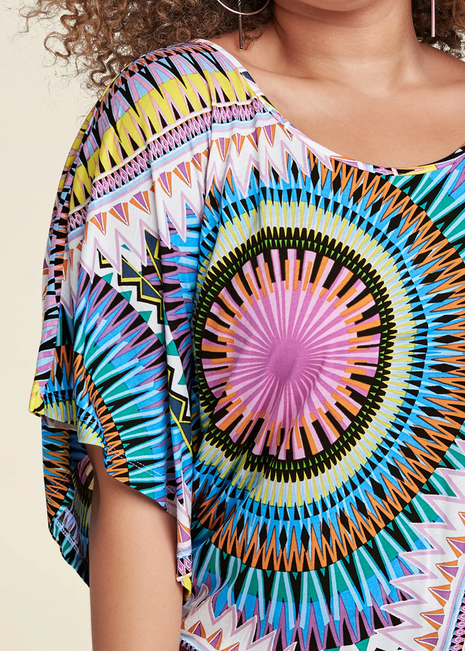 Banded convertible dress - White Multi