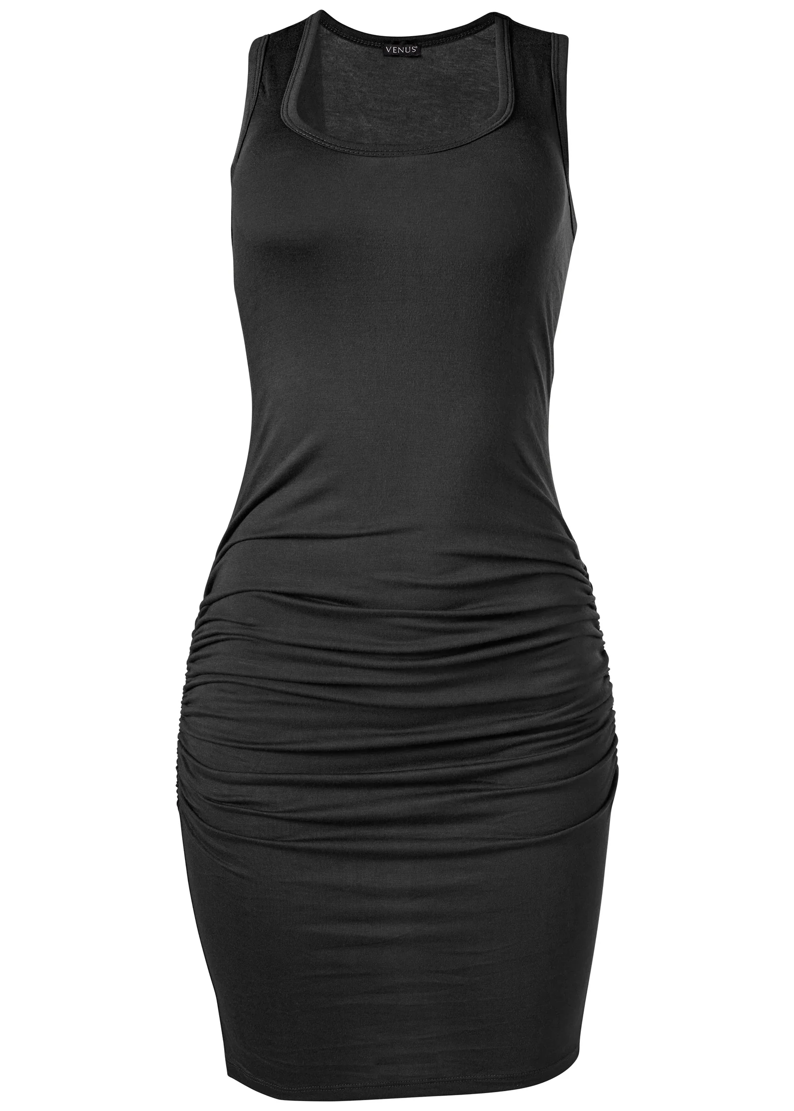 Ruched tank dress - Black