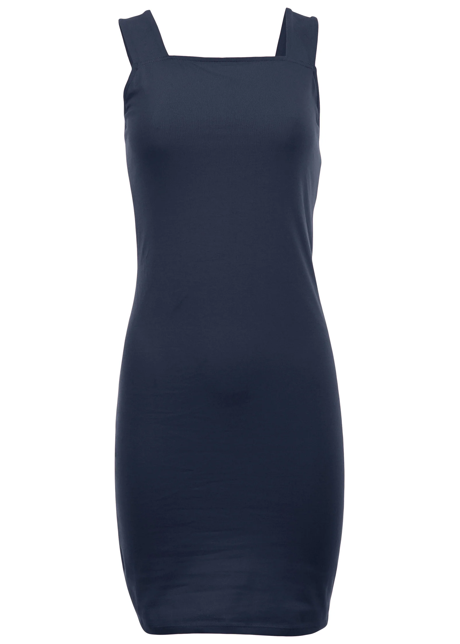 Square neck tank dress - Navy