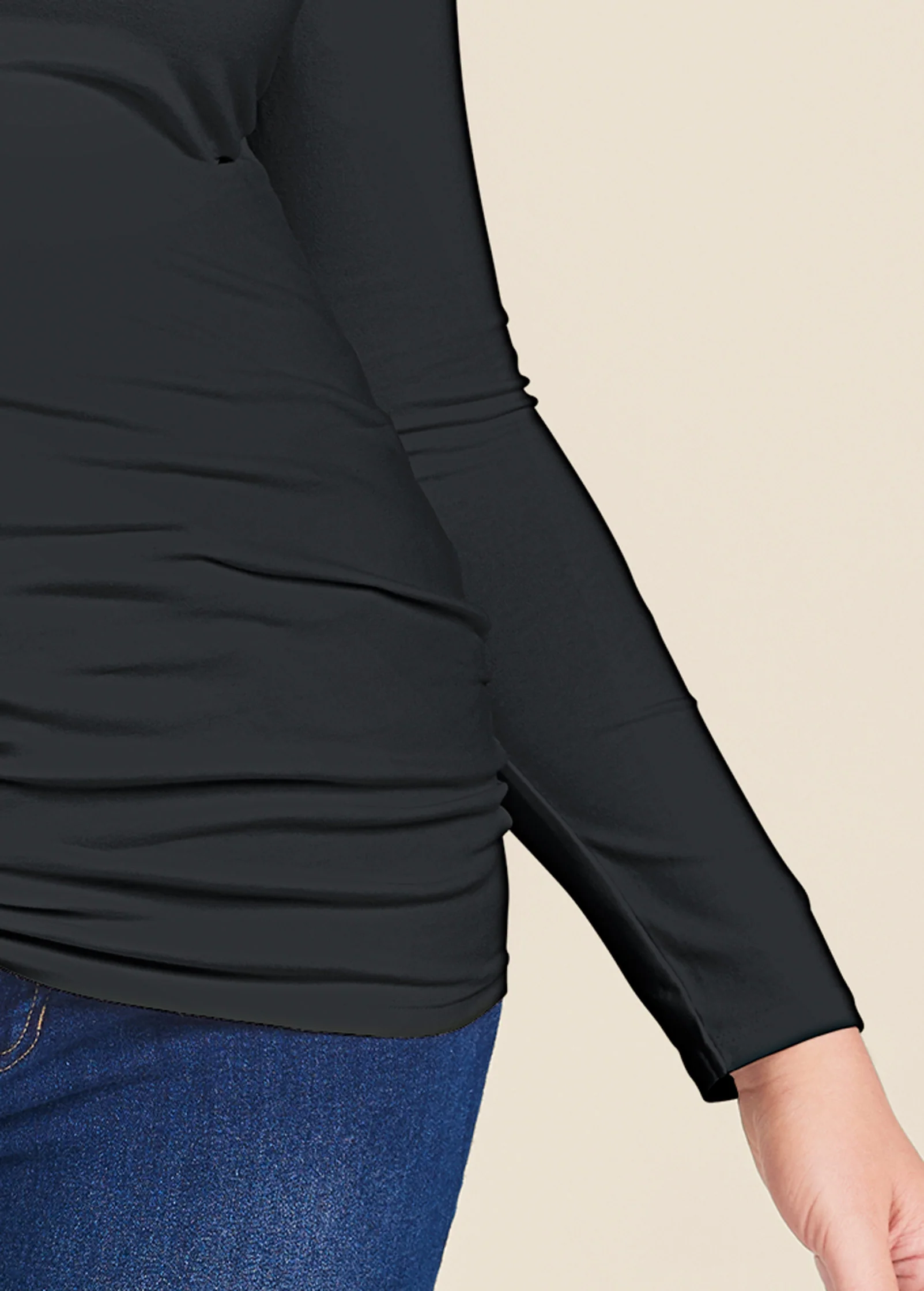 Long sleeve long and lean tee - Black