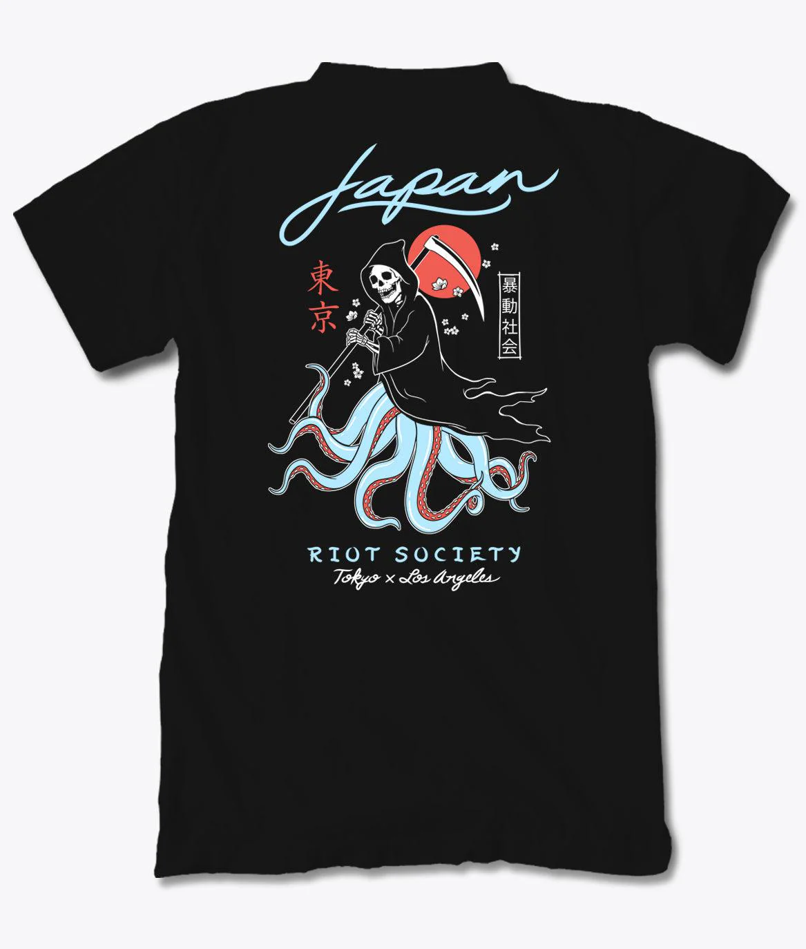 Japan Reaper Octopus Mens T-Shirt