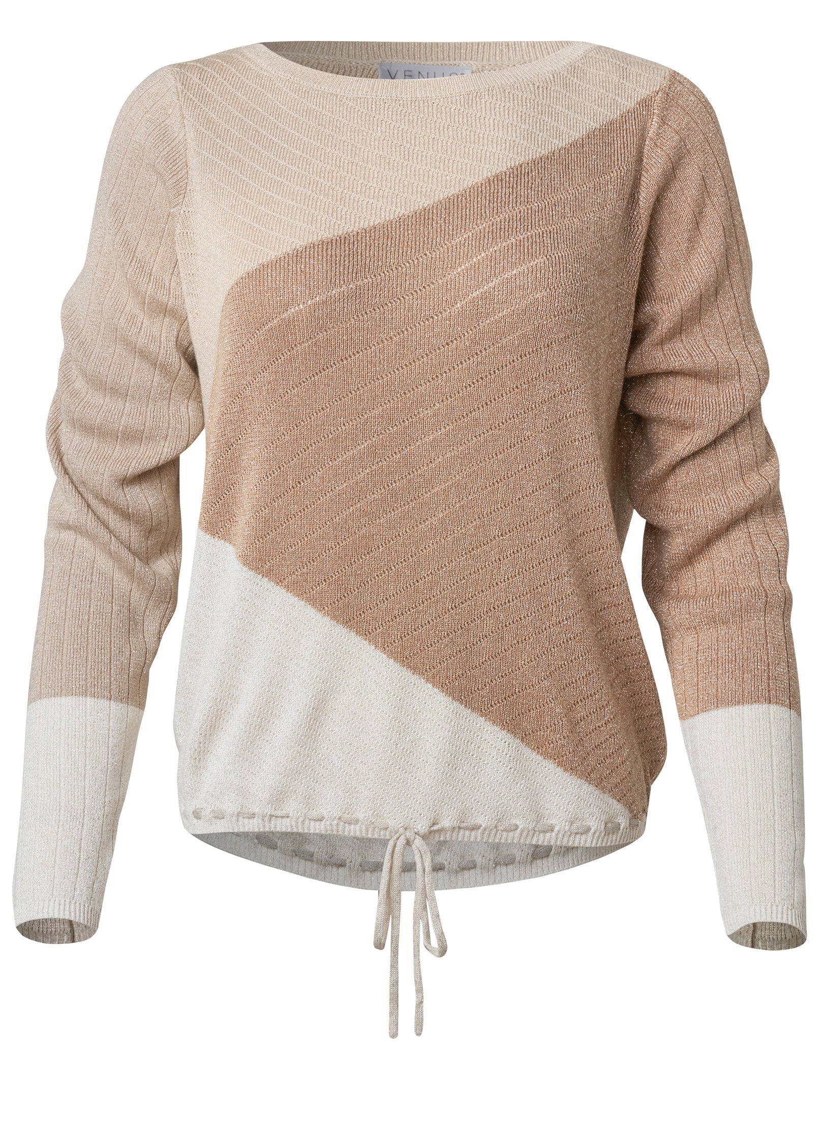 Colorblock Sweater   - Gold Multi