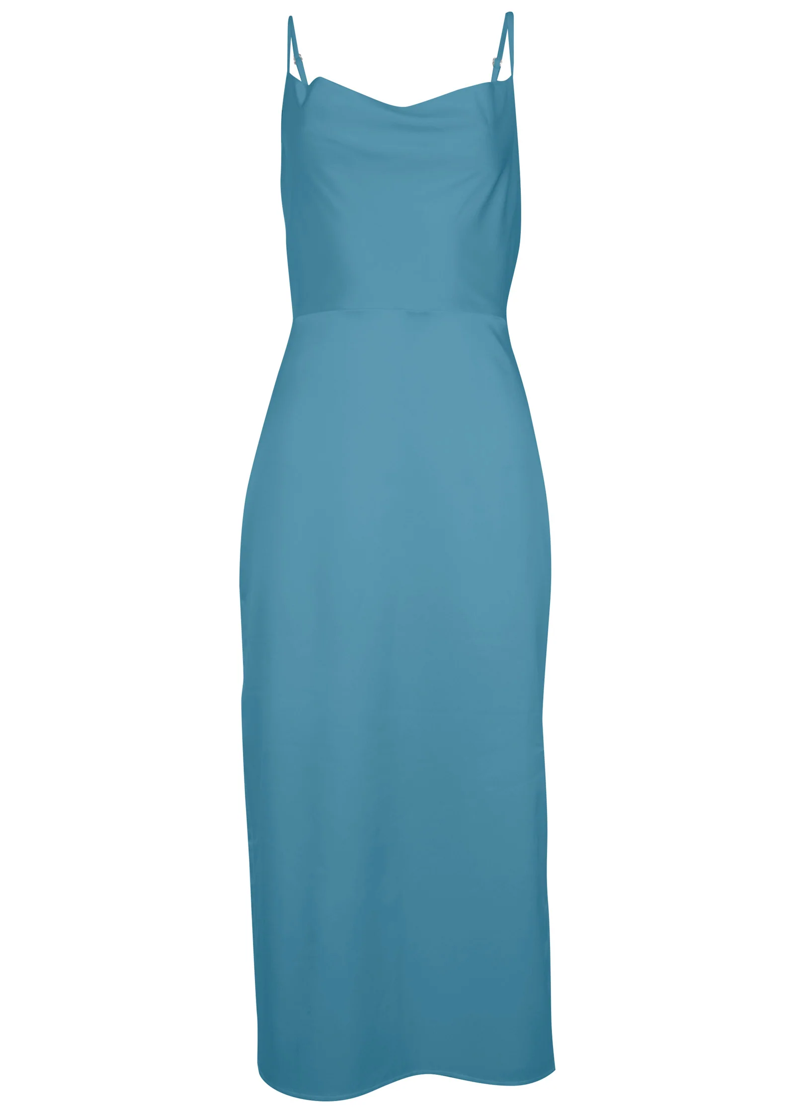 Cowl neck slip dress - Blue