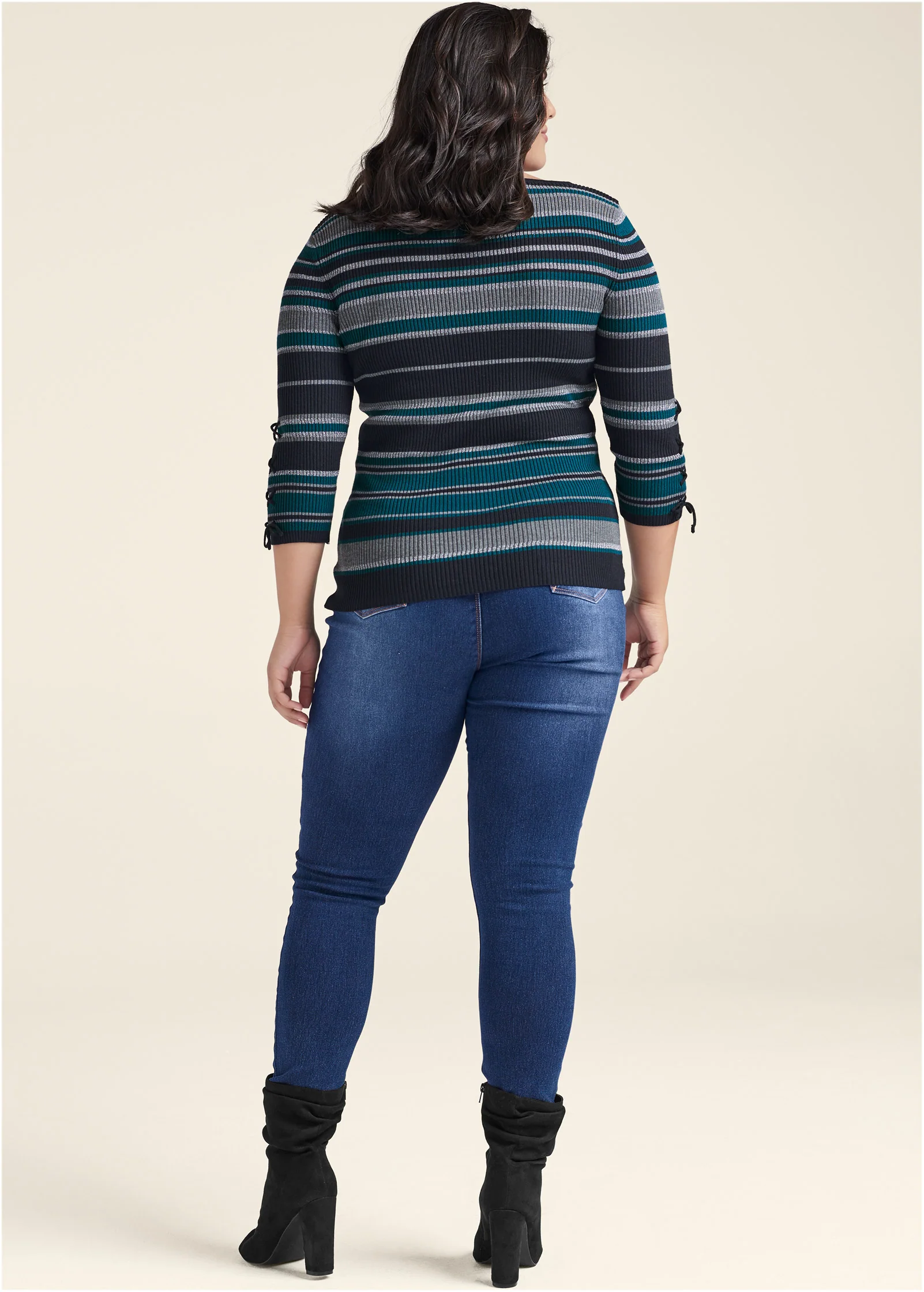 Striped sweater - Black Multi