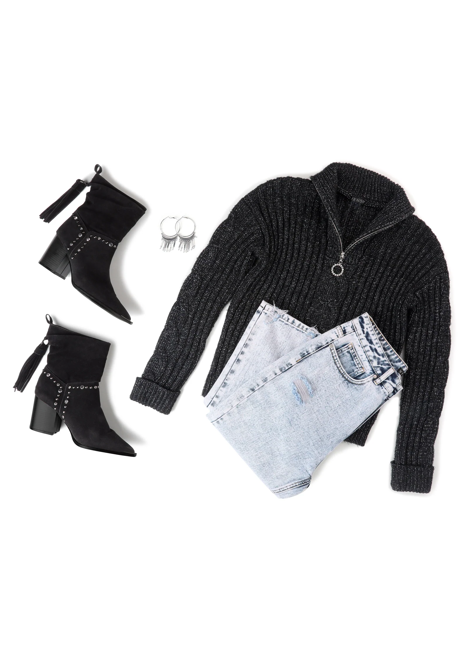 Quarter zip sweater - Black