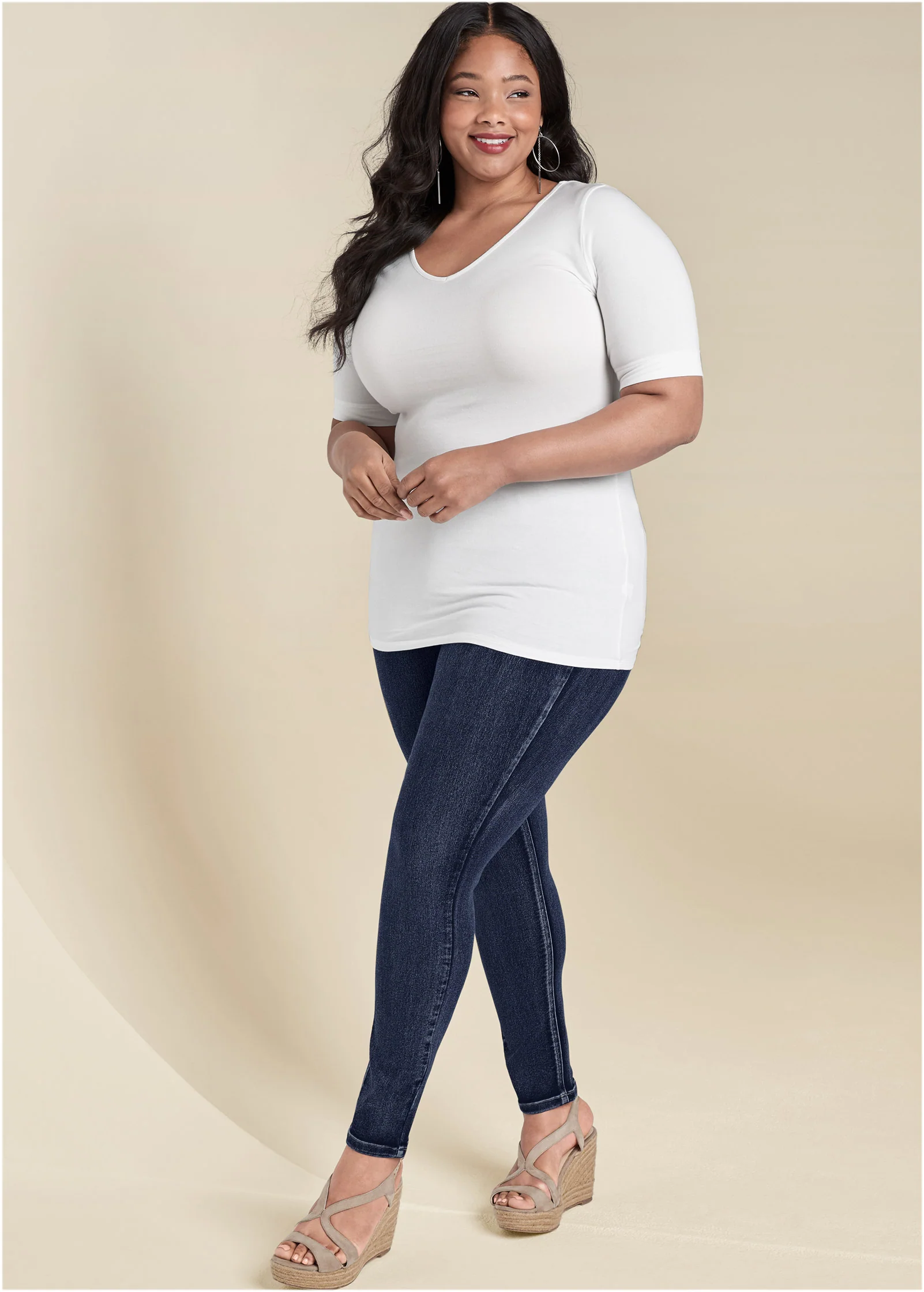 Long and lean tee - White