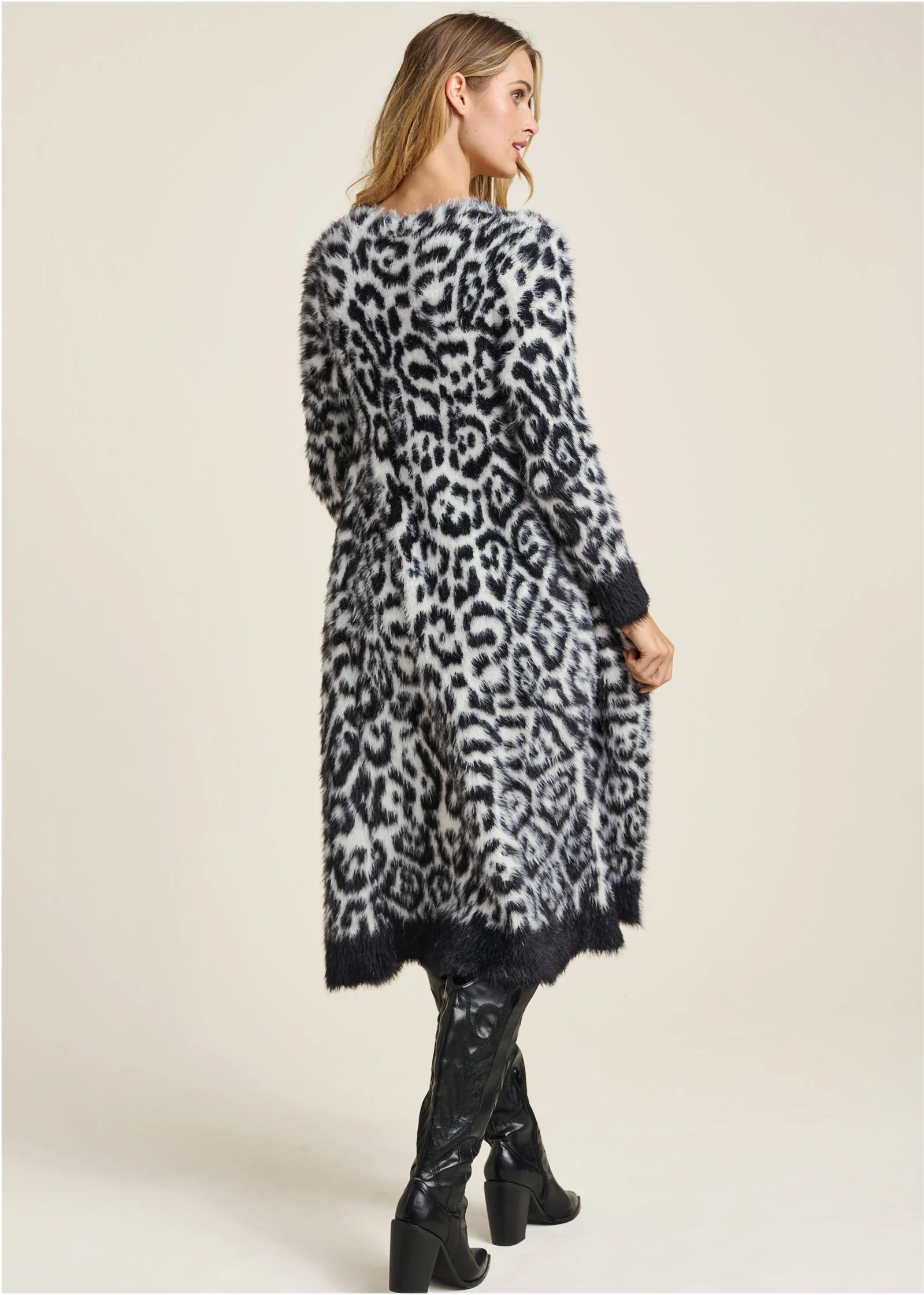Leopard print cardigan - Snow Leopard