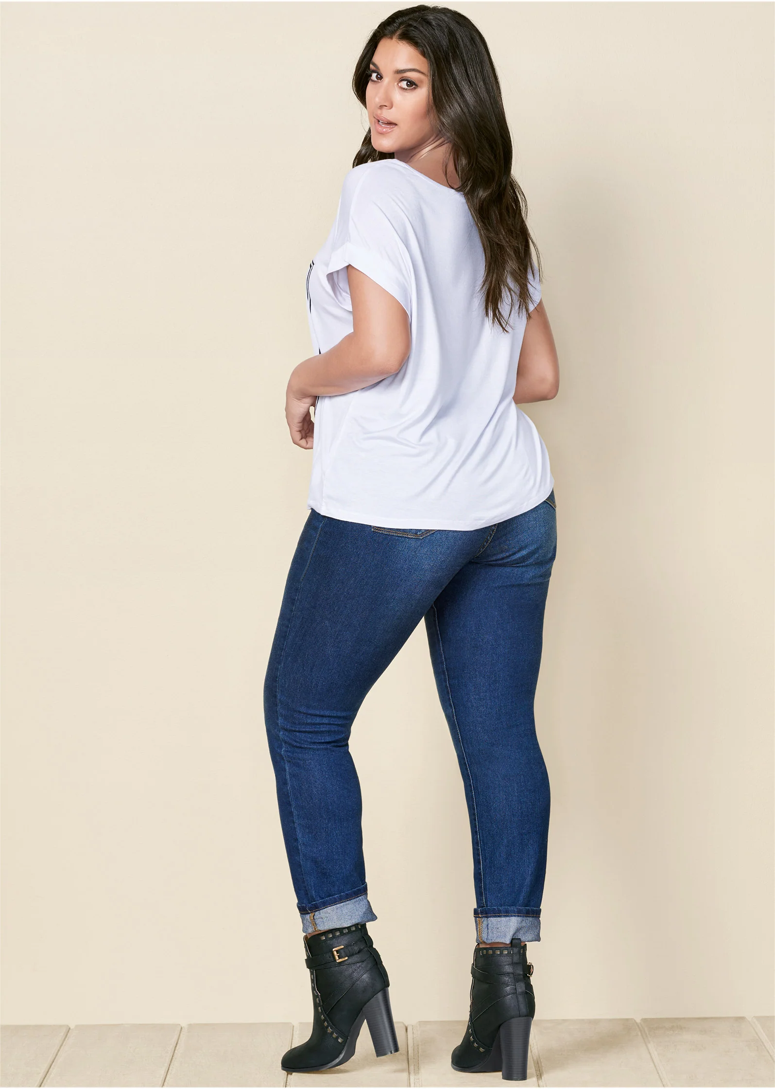 Love print top - White