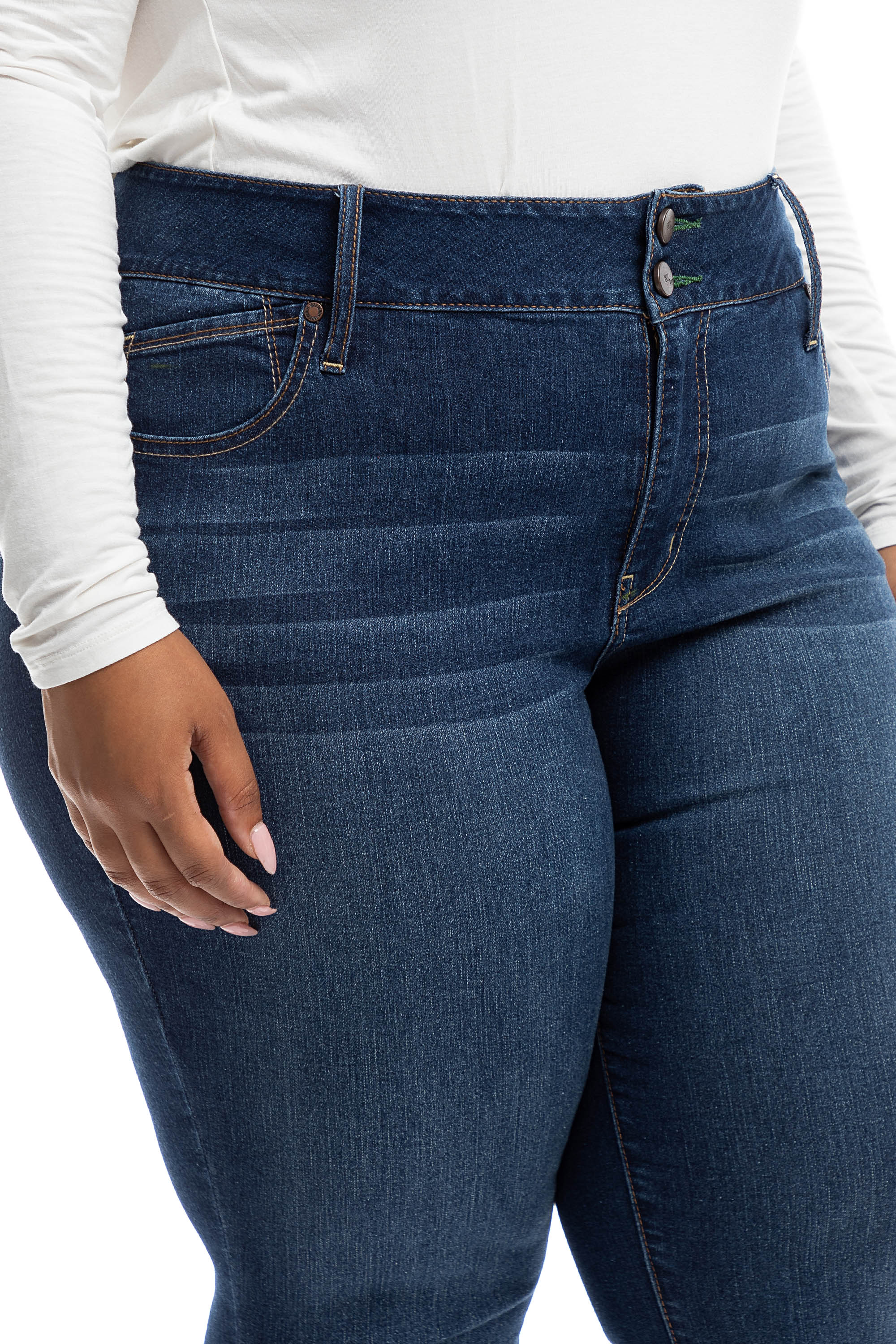 Plus High Rise Eco Ankle Skinny In Ziggy