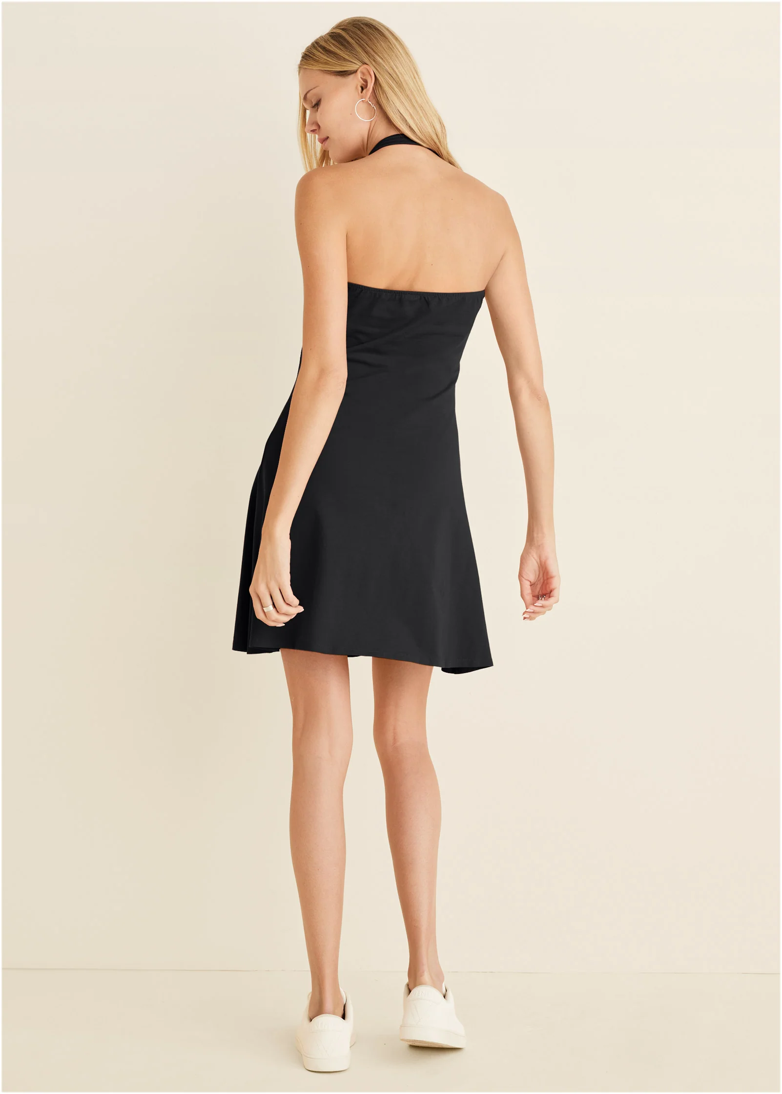Halter neck dress - Black