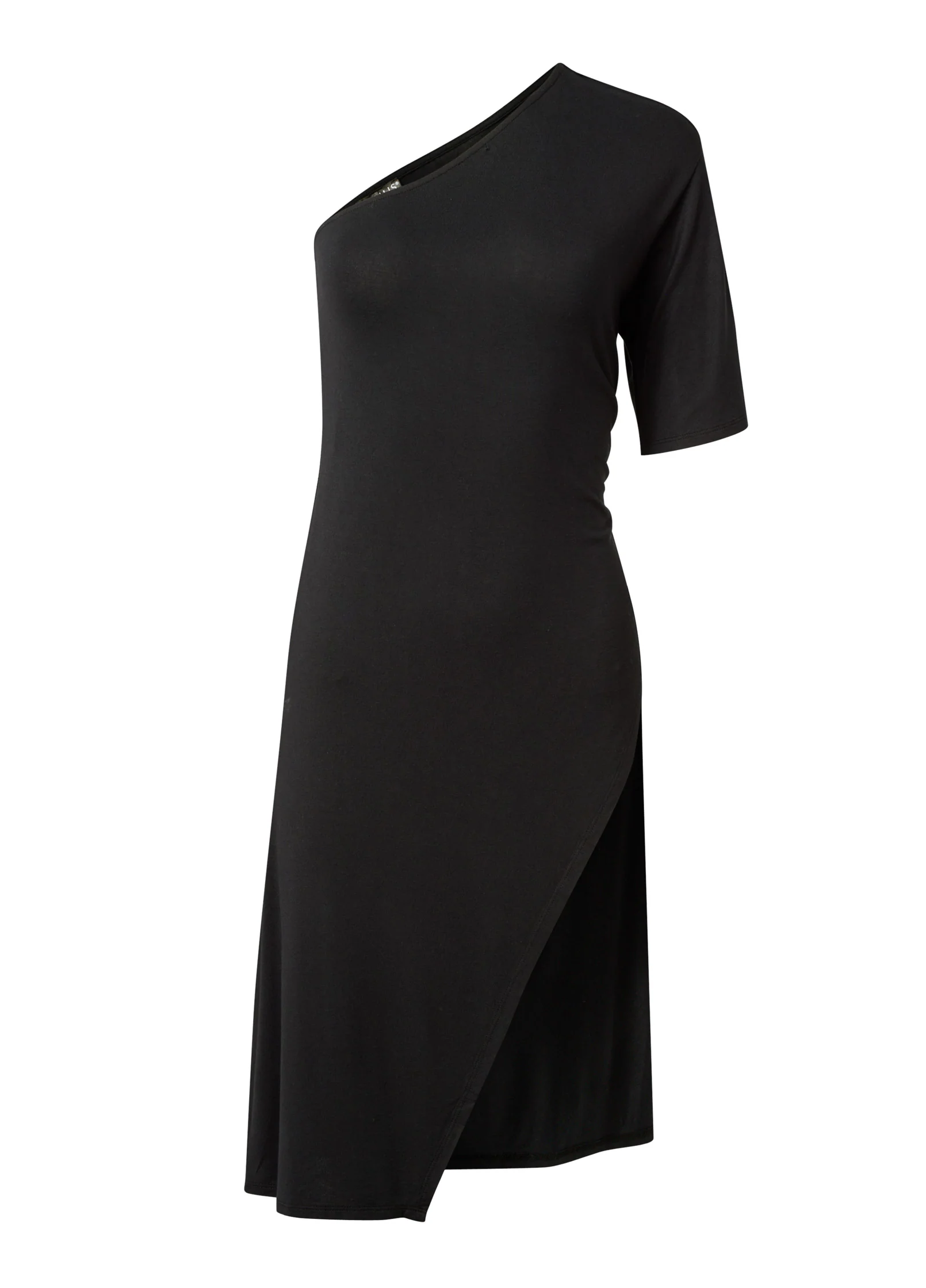 One-shoulder maxi top - Black
