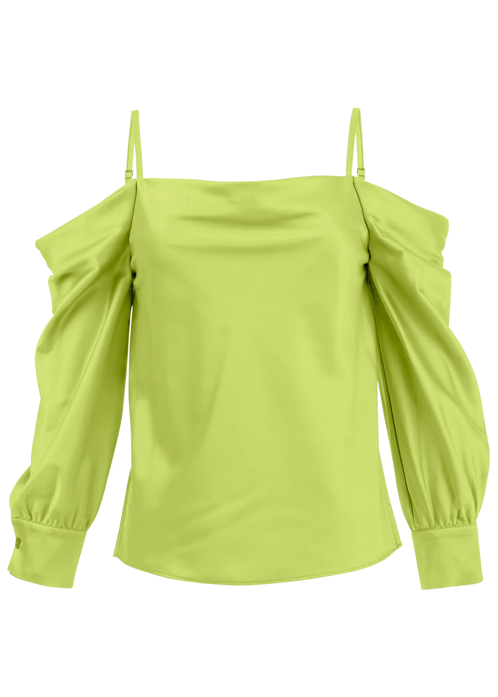 Cold shoulder blouse - Lime