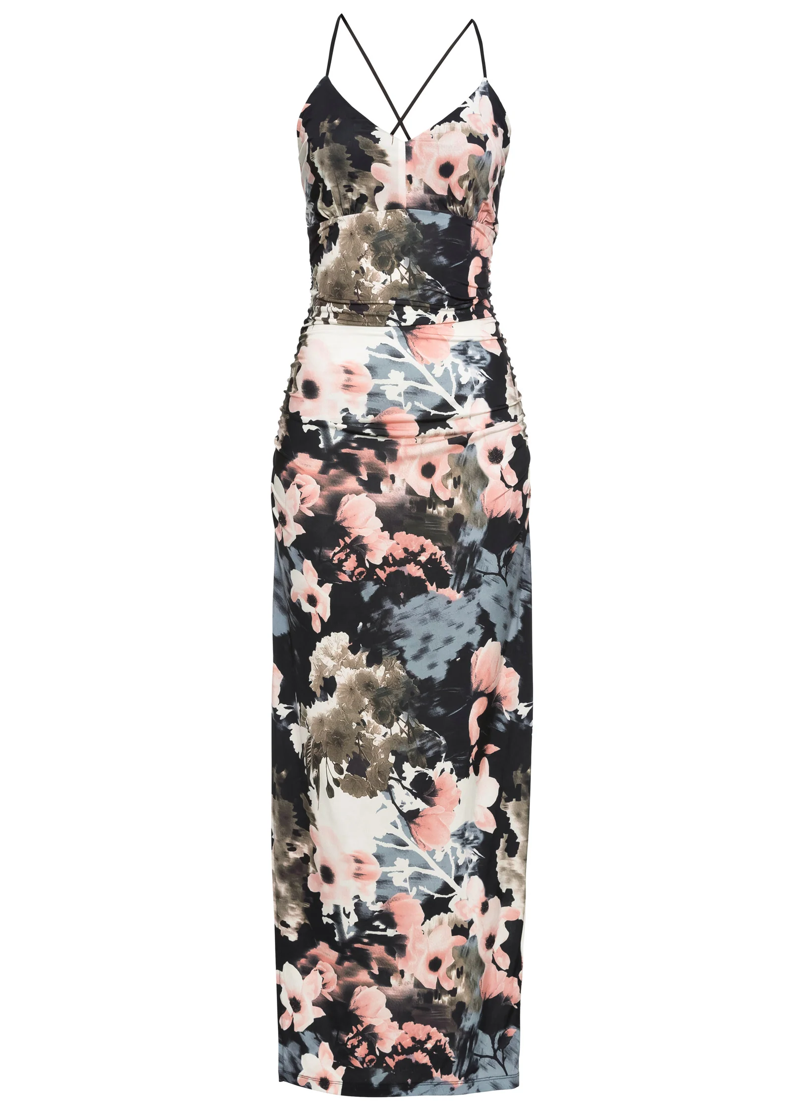 Floral maxi dress - Black Multi