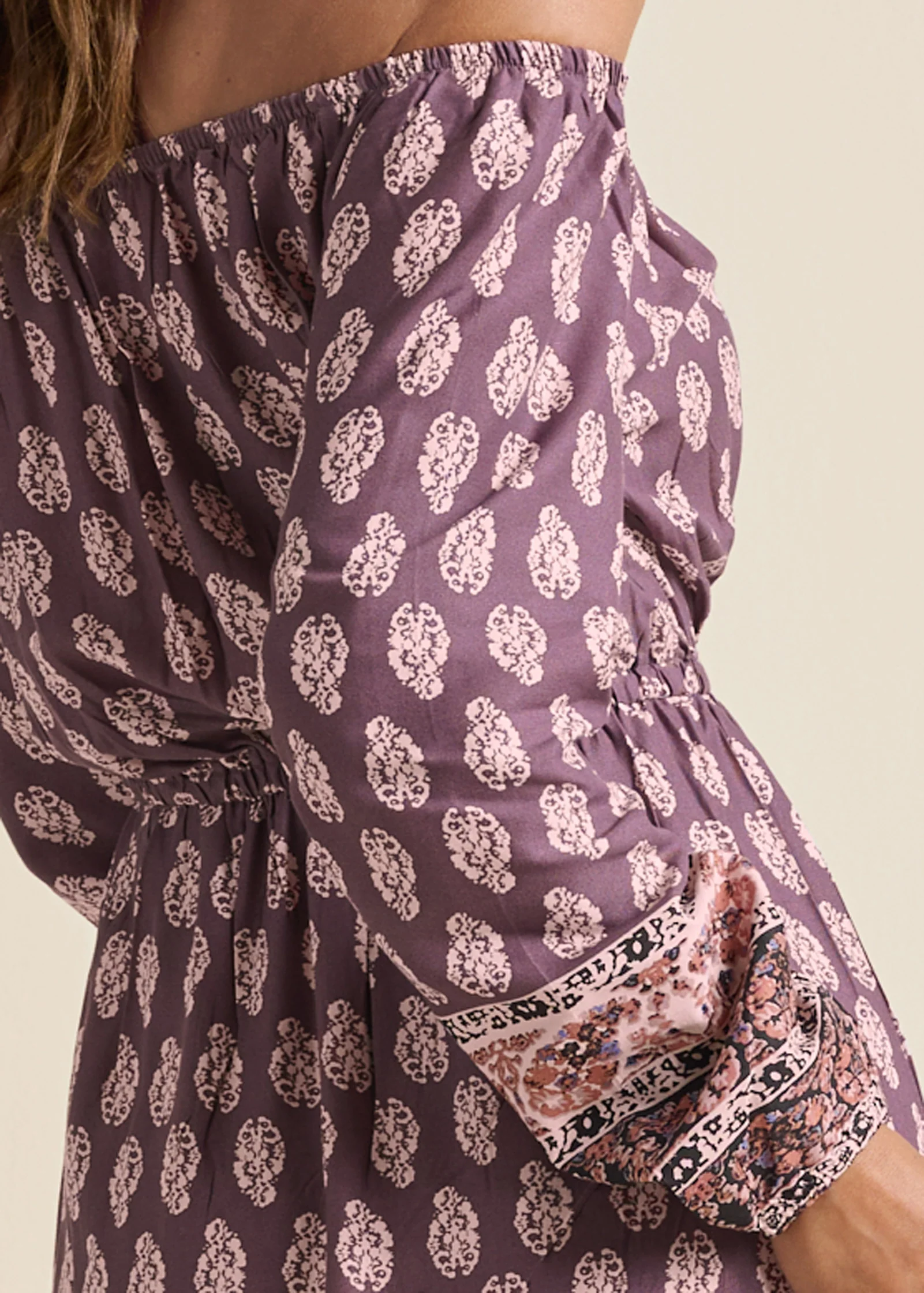 Paisley printed maxi dress - Purple Multi