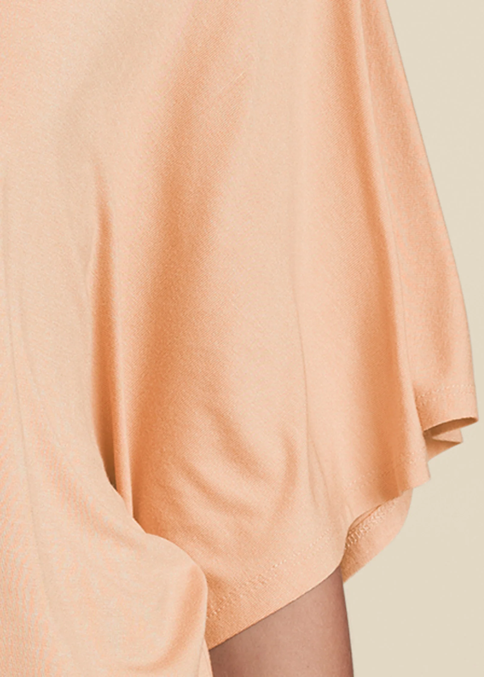 Knot twist V-neck tee - Blush