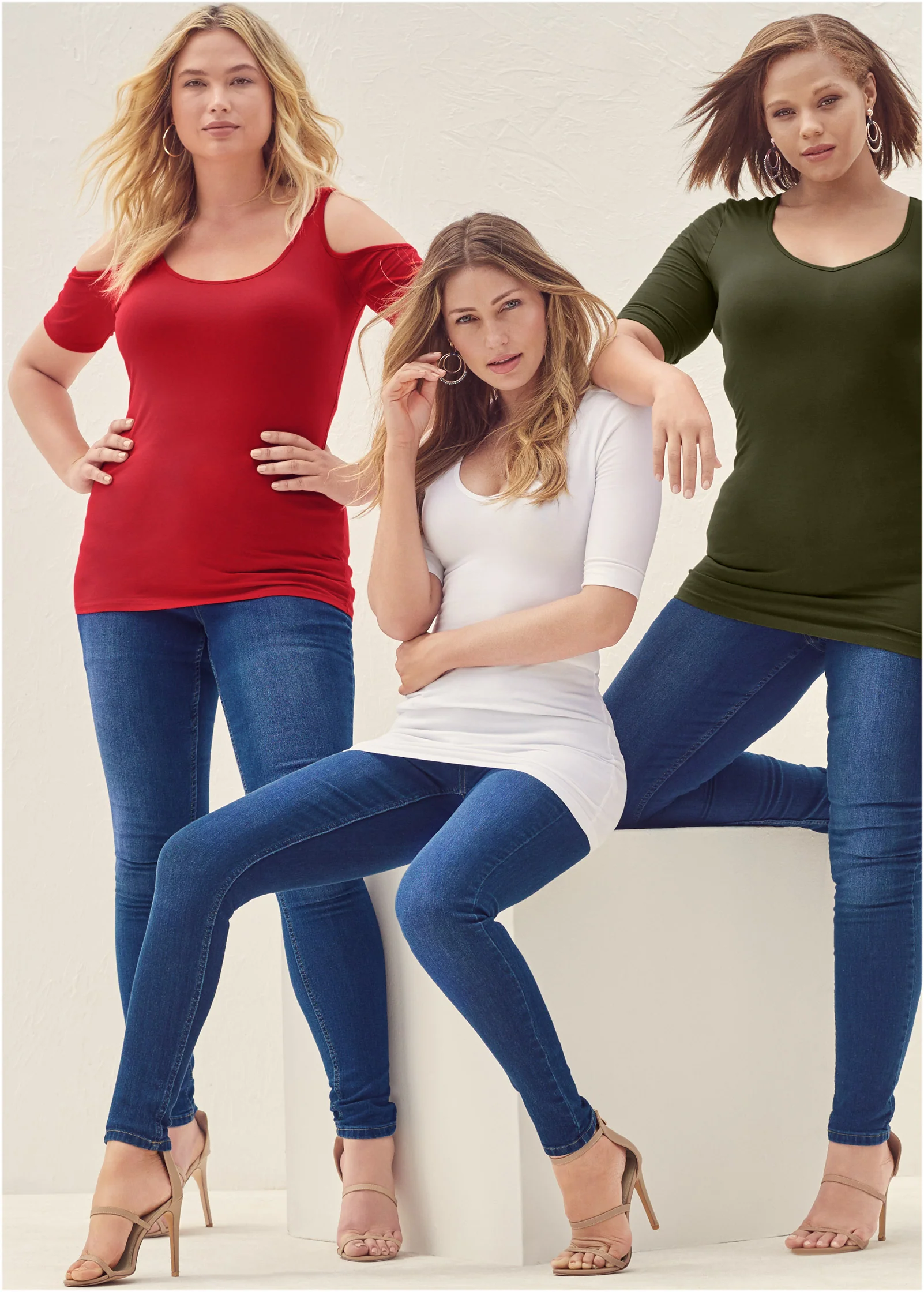 Long and lean tee - Olive