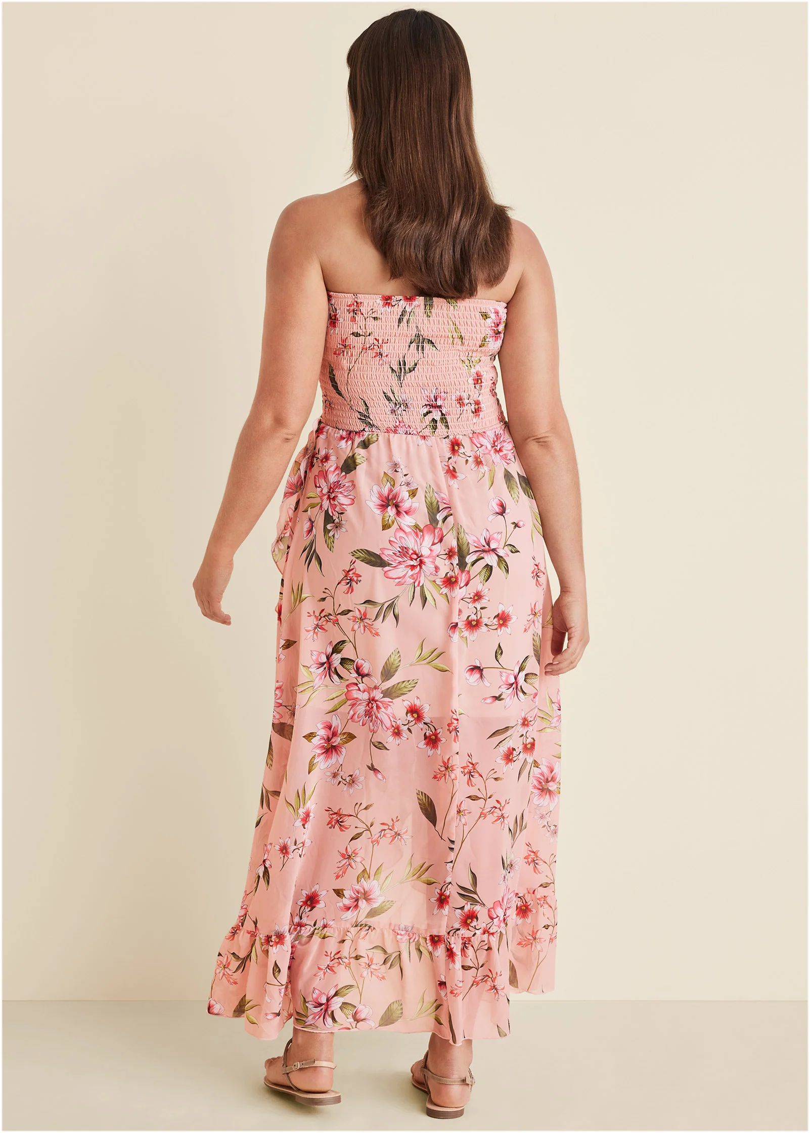 Strapless smocked dress - Ethereal Floral