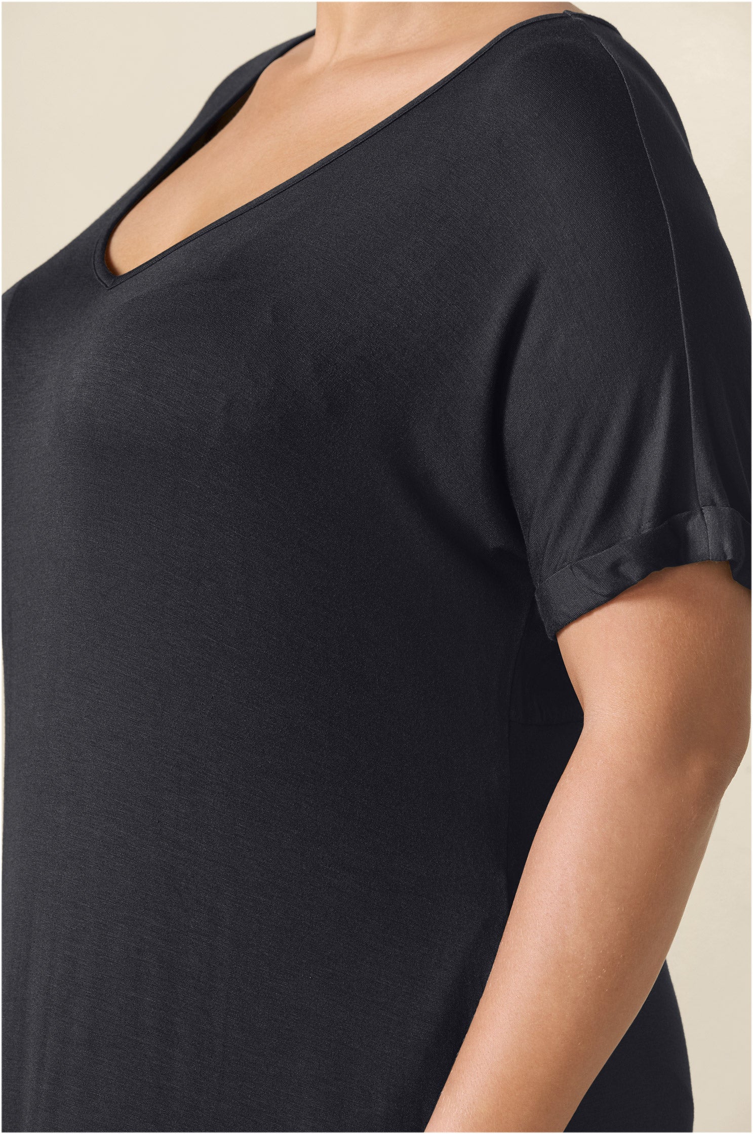 Casual T-shirt maxi dress - Black