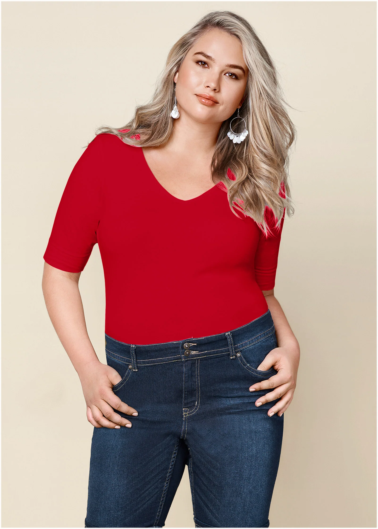 Long and lean tee - Red