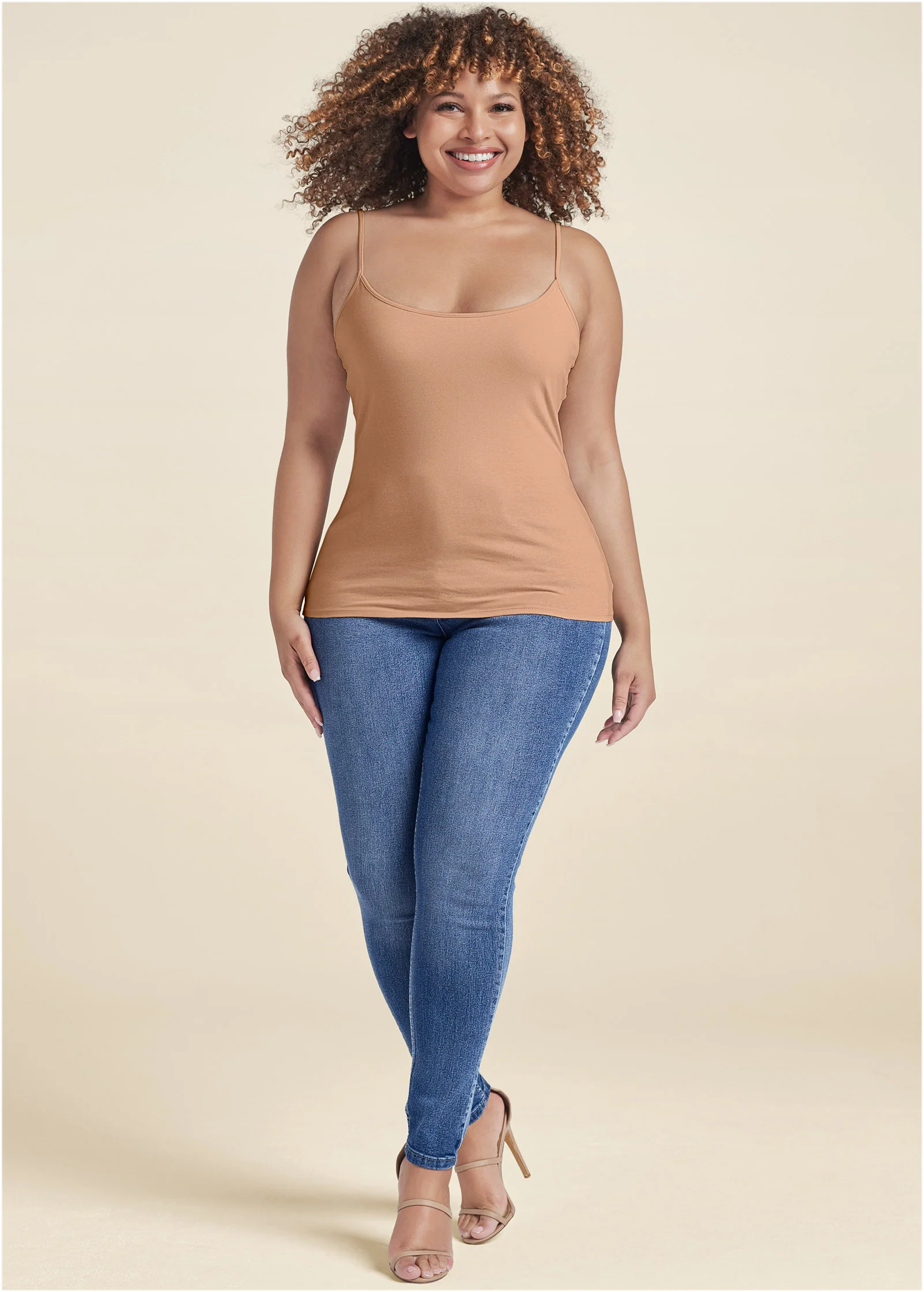 Basic cami two pack - Heather Grey & Nude