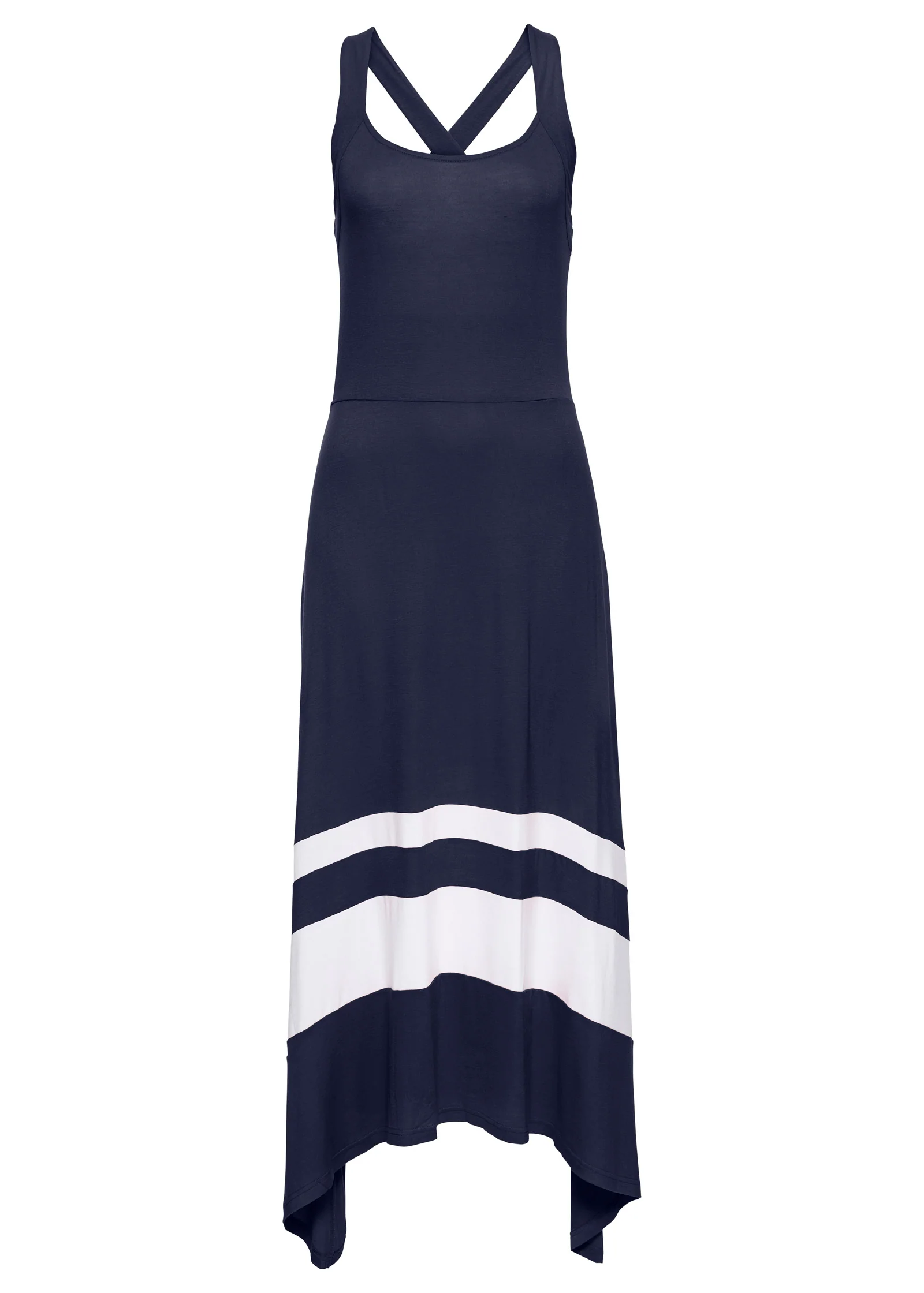 Color block maxi dress - Navy & White