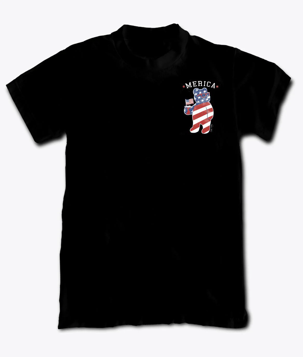 Merica Riot Bear Mens T-Shirt