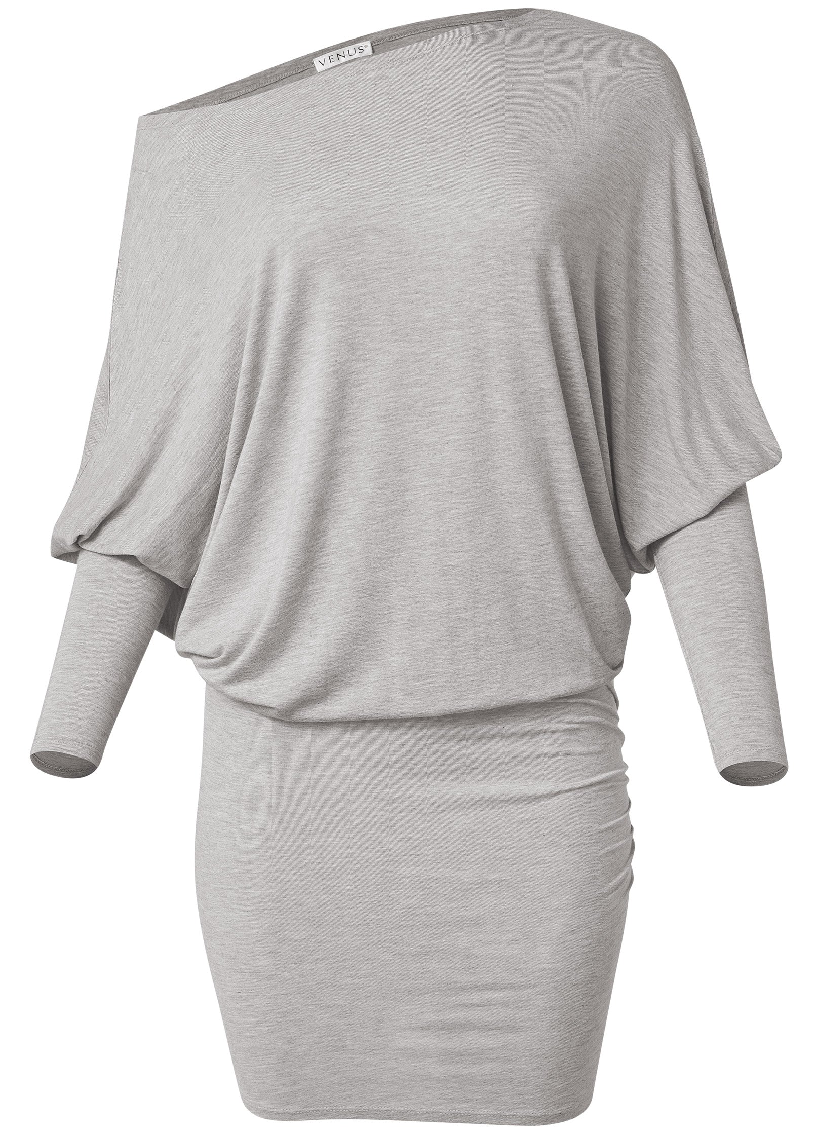 Off-shoulder dress - Heather Grey