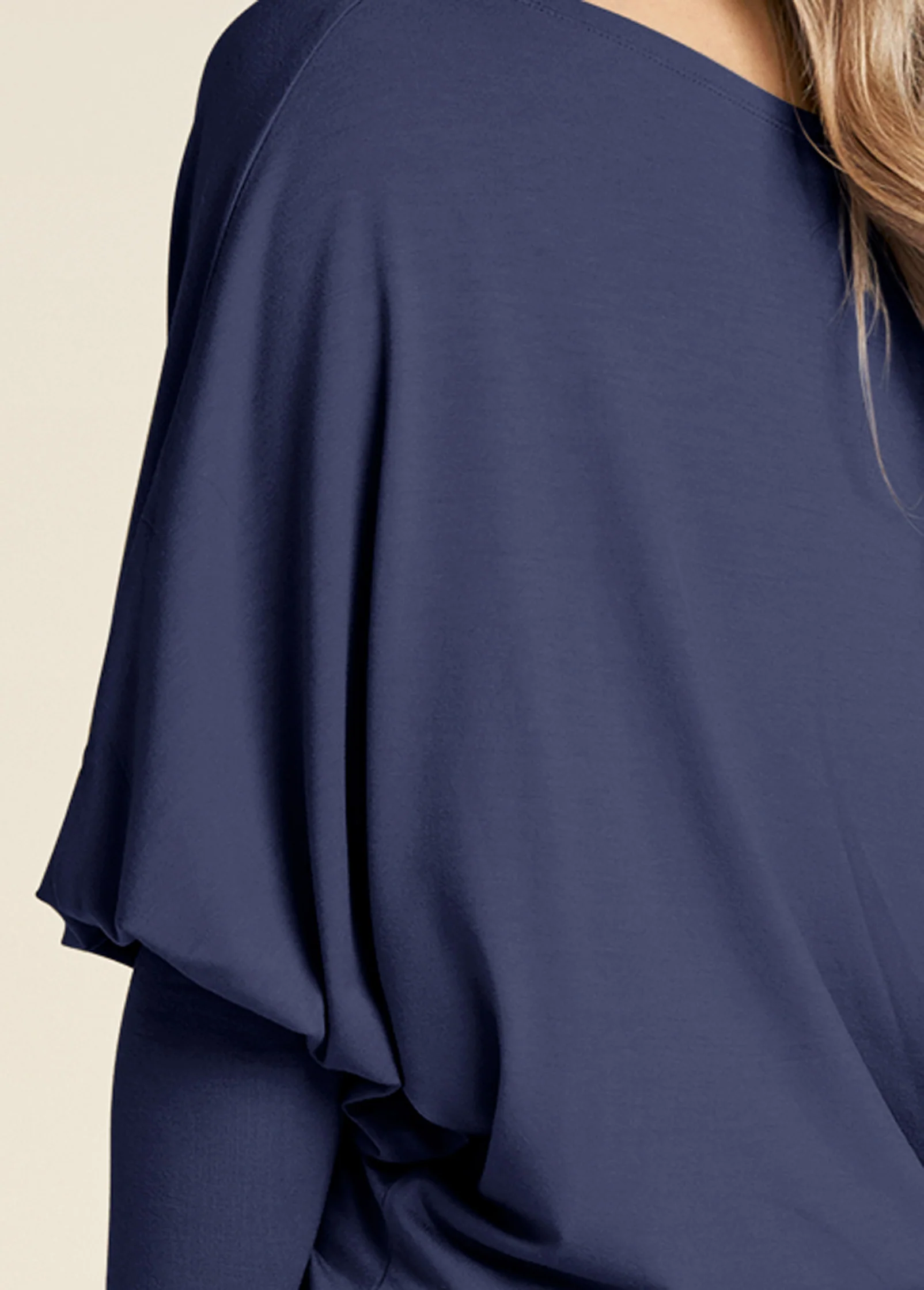 Off-shoulder dress - Navy