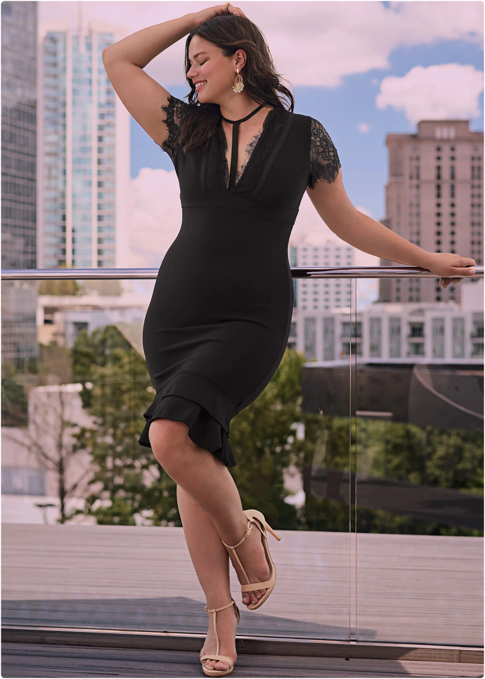 Bandage strappy dress - Black