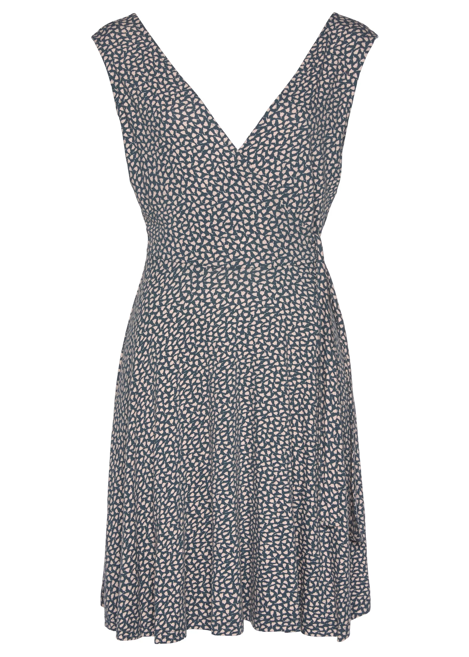 Faux wrap mini dress - Blue Multi