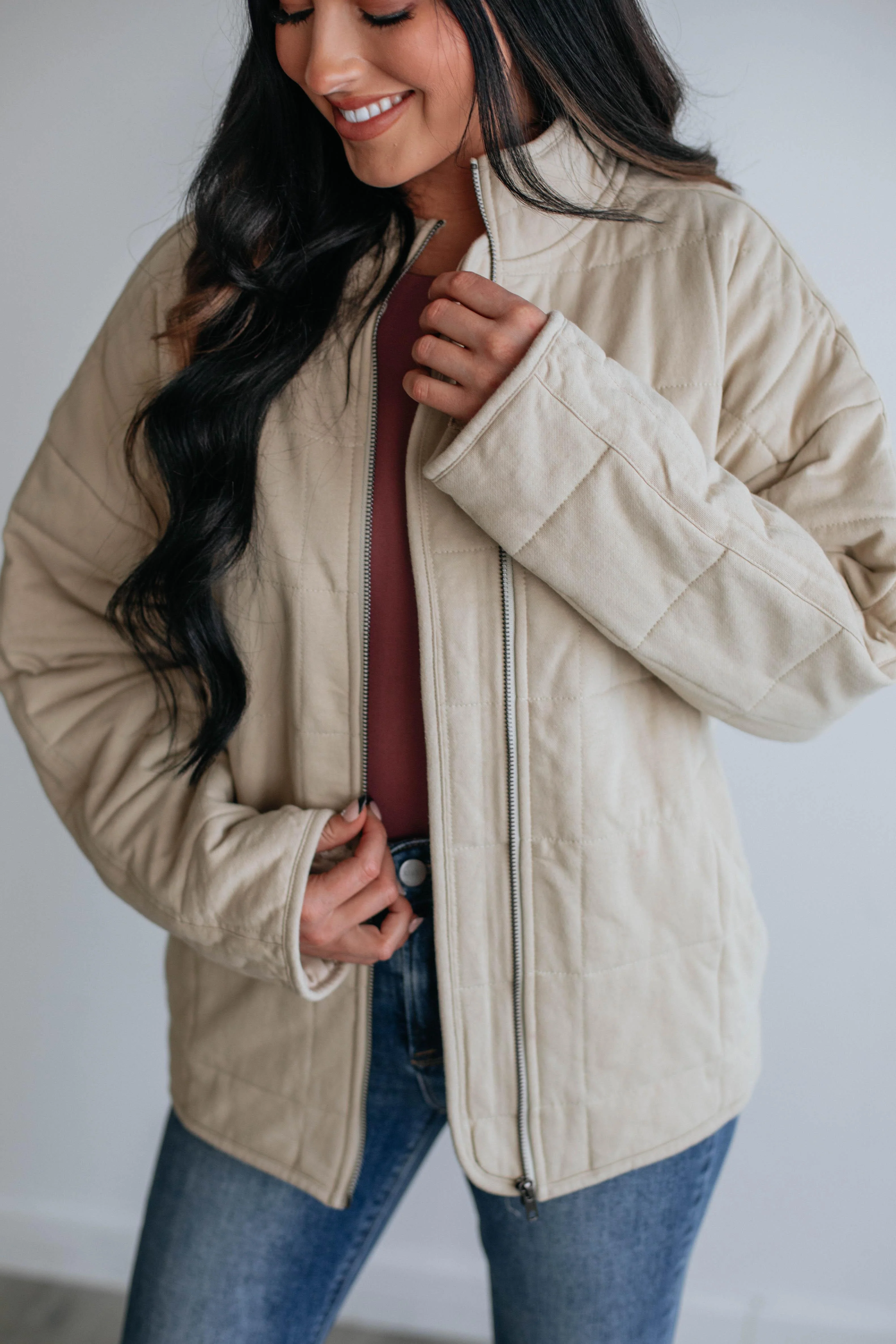 Winslie Quilted Jacket - Bone