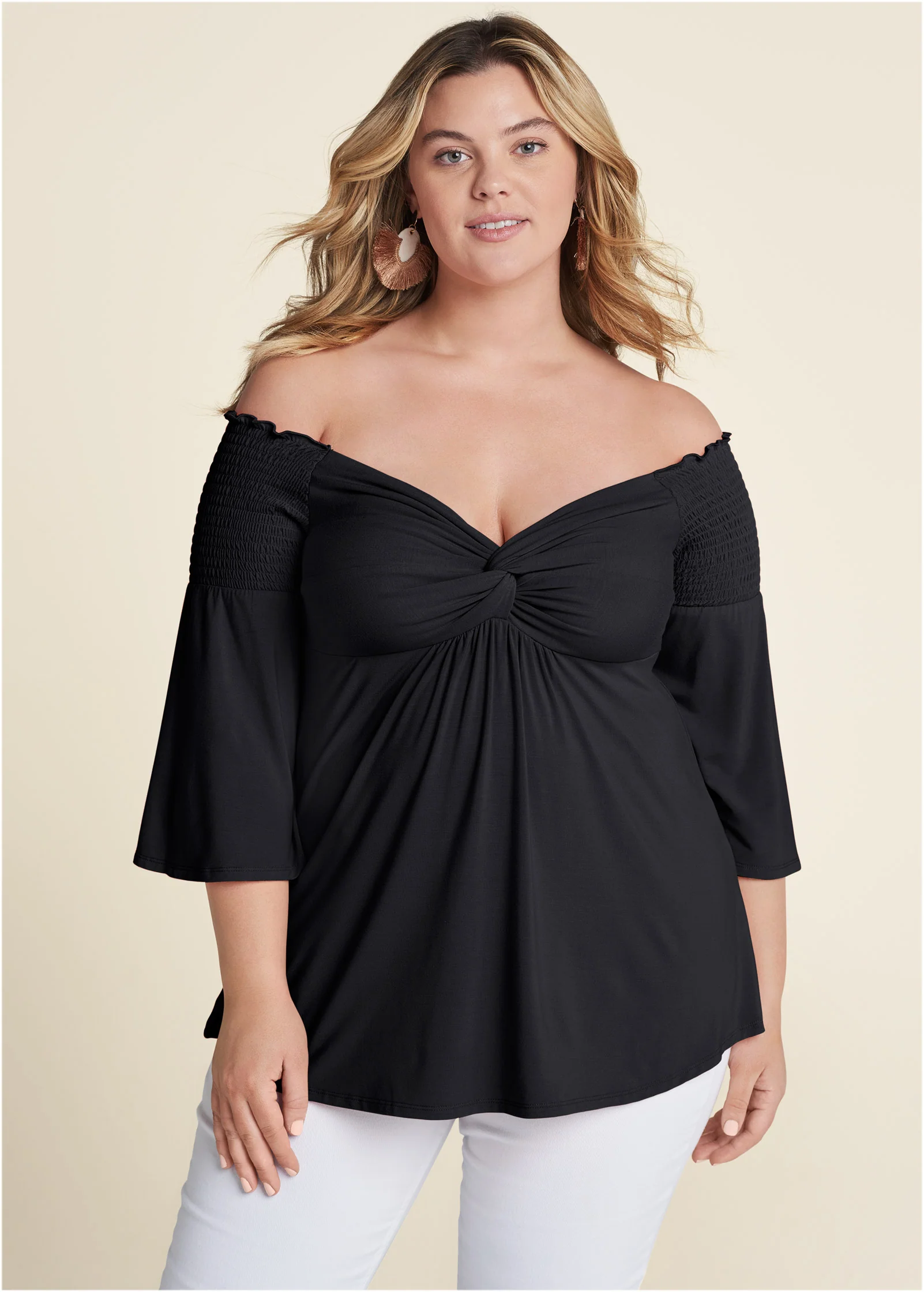 Off-the-shoulder top - Black