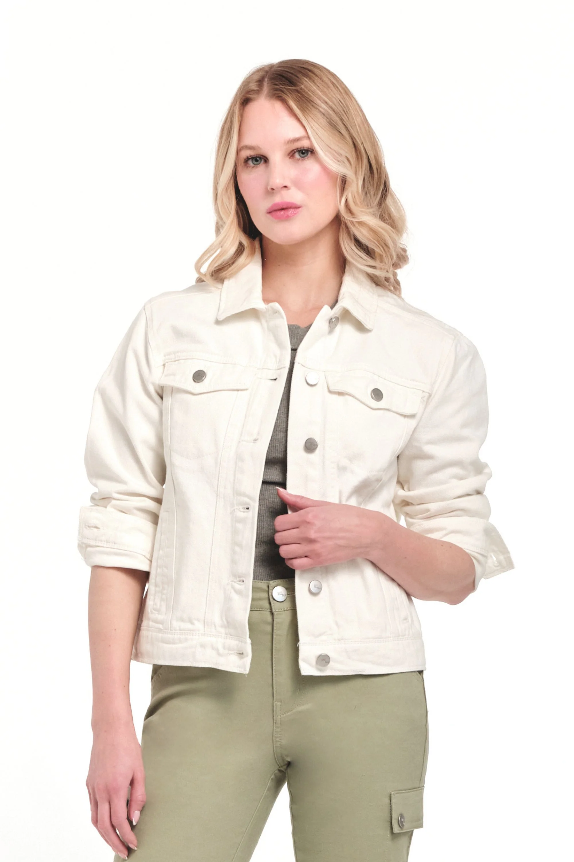 Trucker Denim Jacket In White