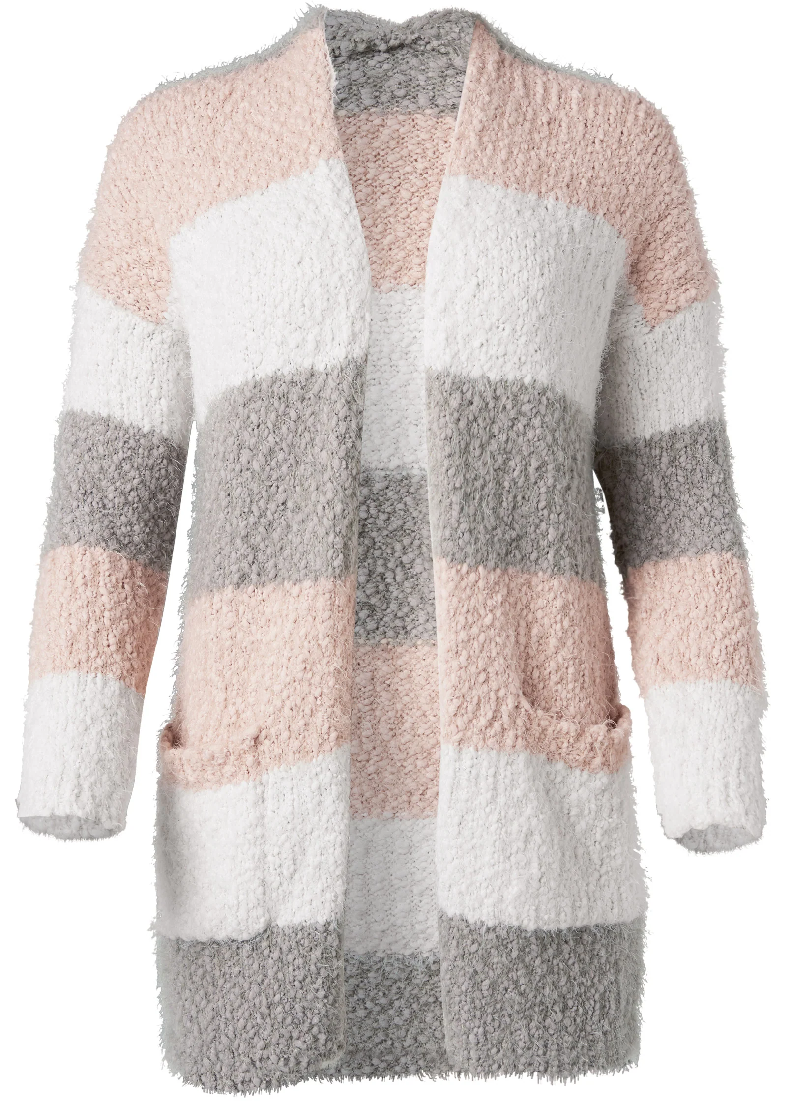 Cozy striped cardigan - Blush Multi