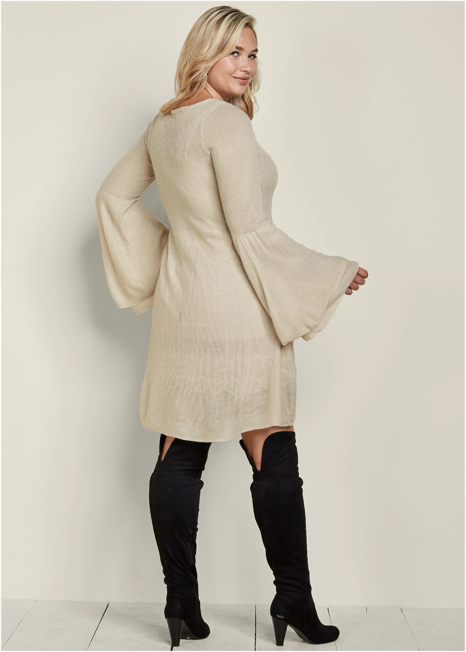 Boho sweater dress - Oatmeal