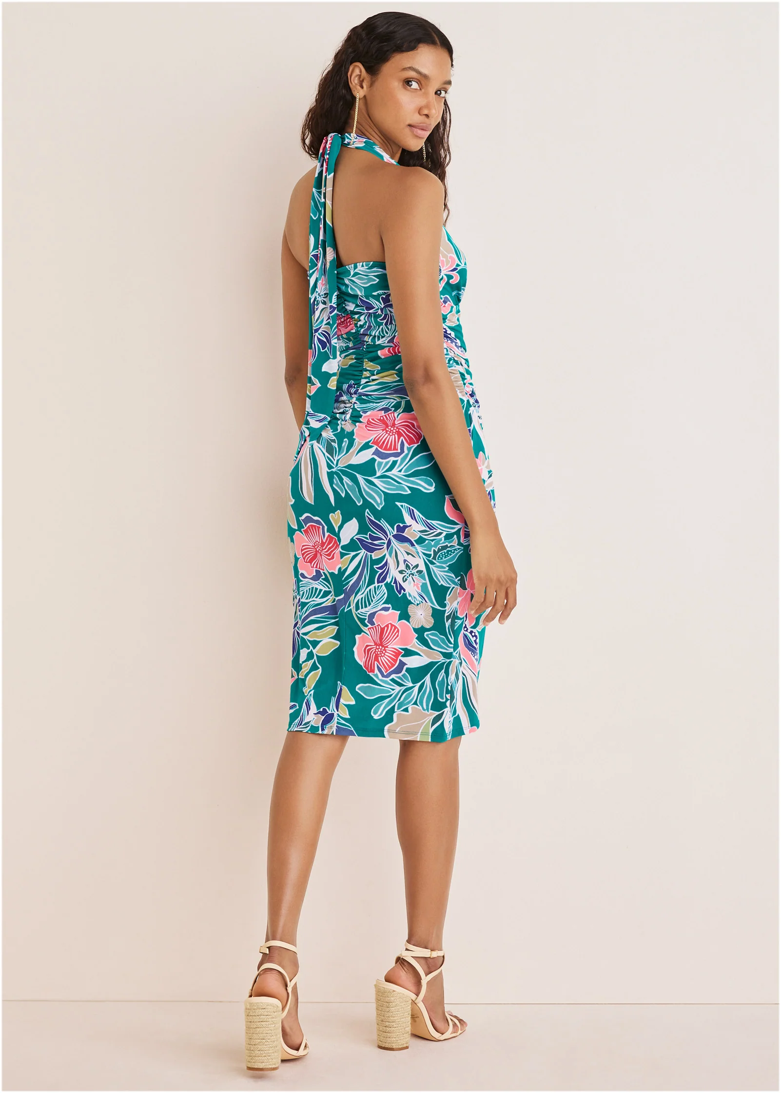 Halter wrap dress - Paradise Floral