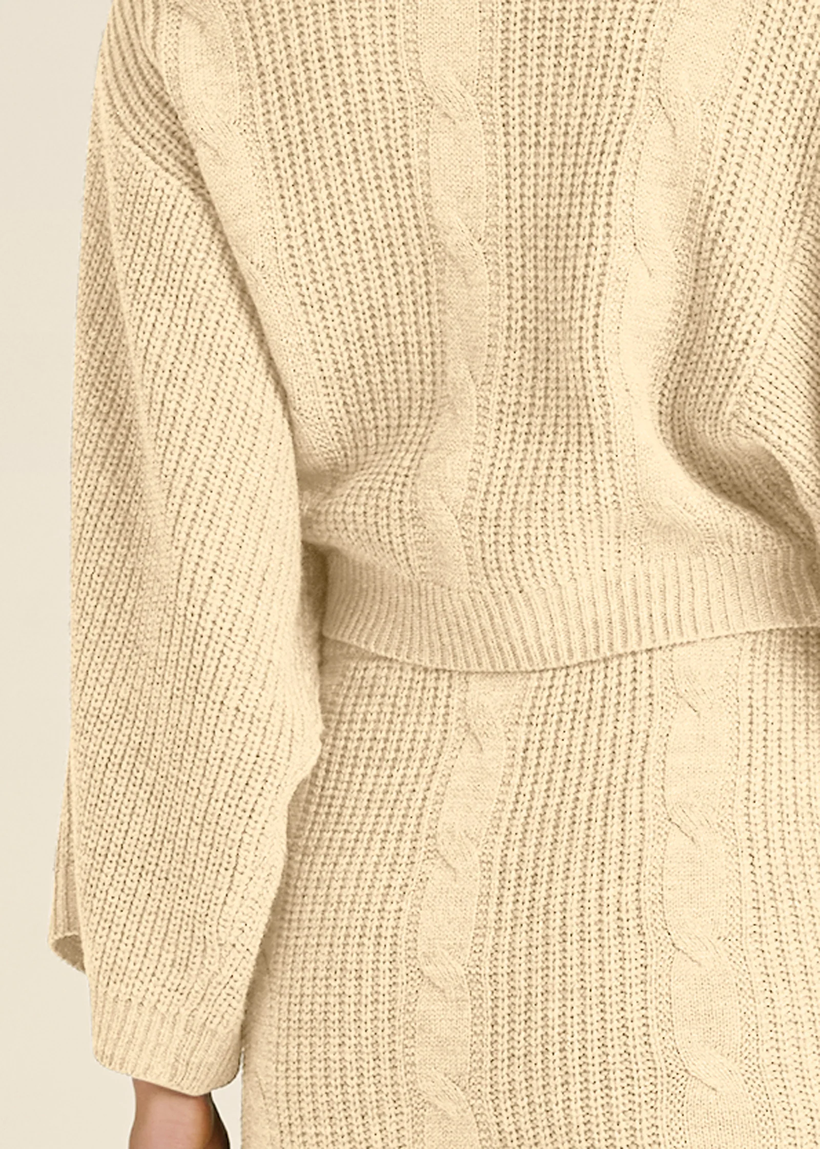 Two-piece sweater dress  - Beige