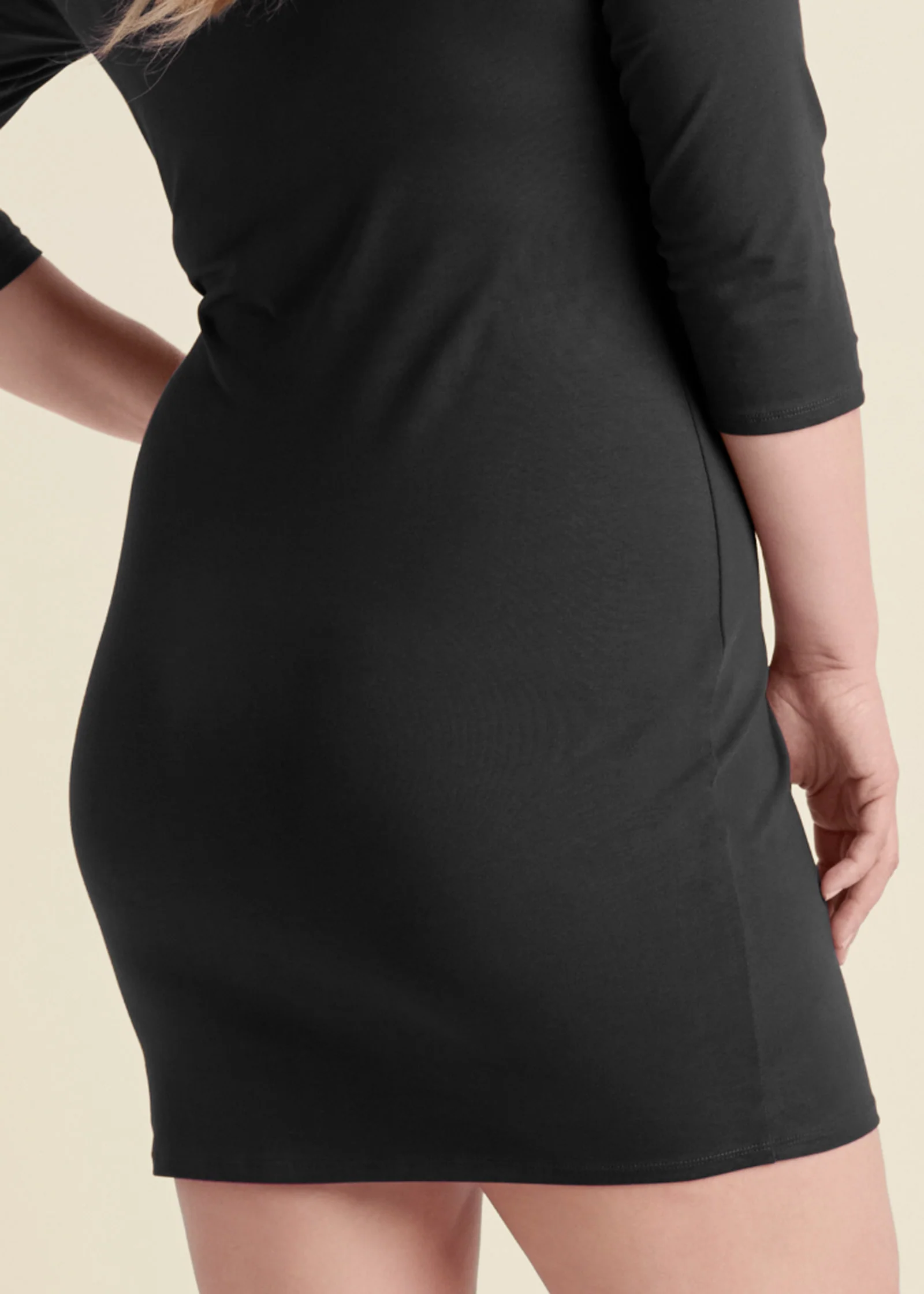 Long and lean mini dress - Black